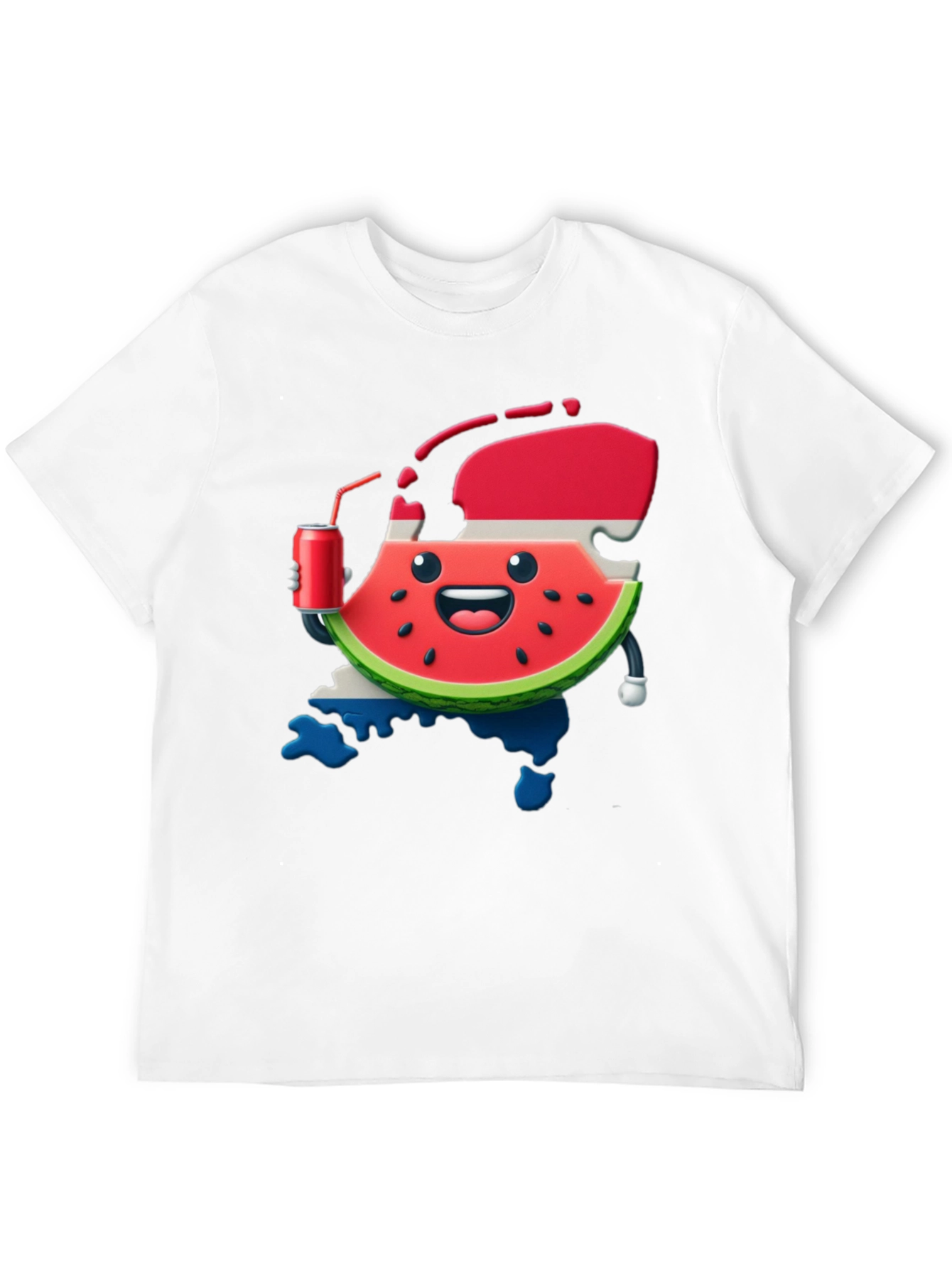 Watermelon & Dutch Flag Funny Graphic Tee