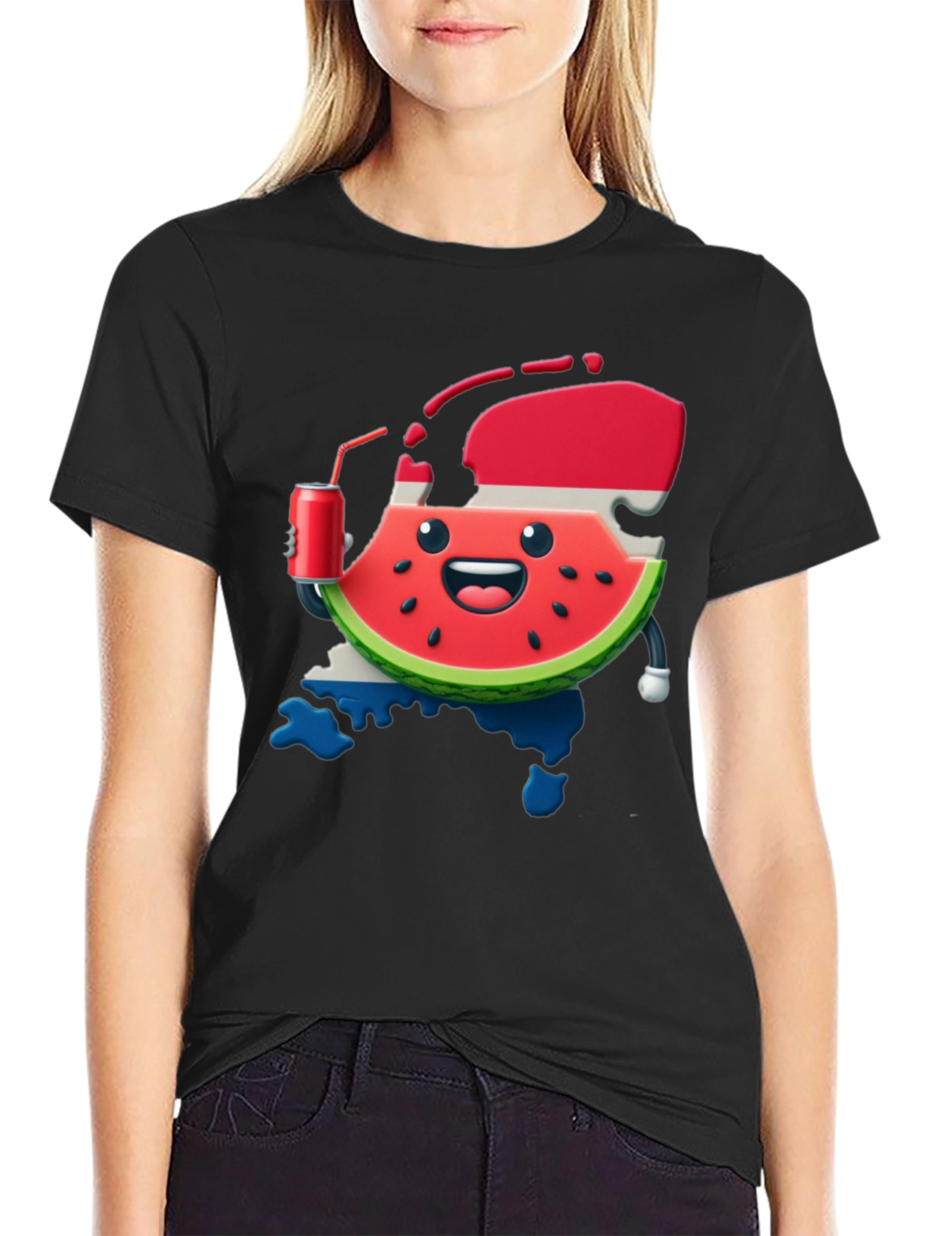 Watermelon & Dutch Flag Funny Graphic Tee