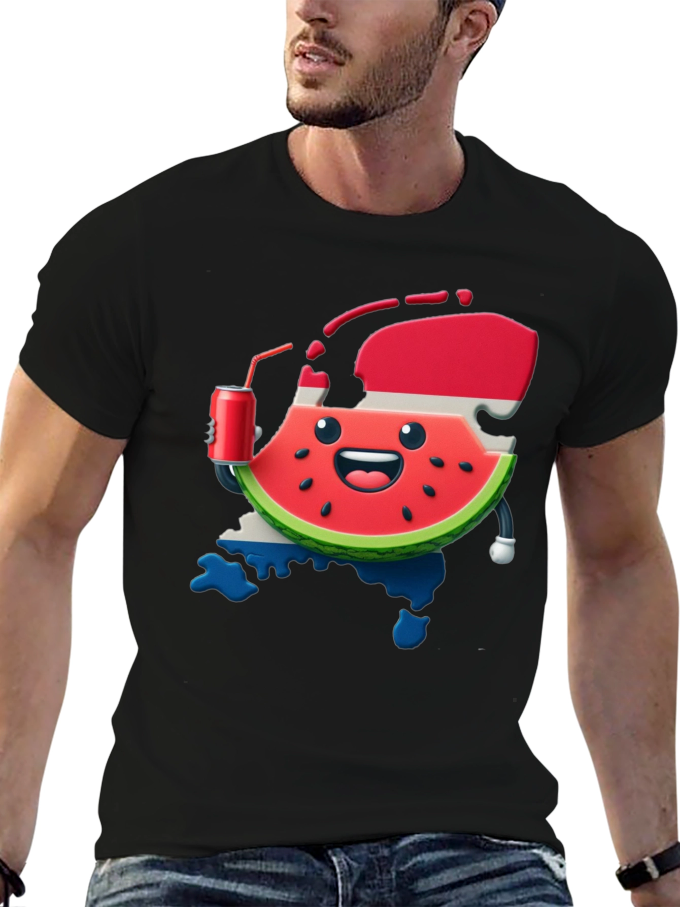 Watermelon & Dutch Flag Funny Graphic Tee