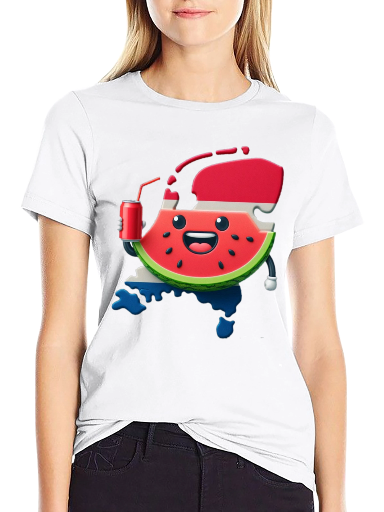Watermelon & Dutch Flag Funny Graphic Tee