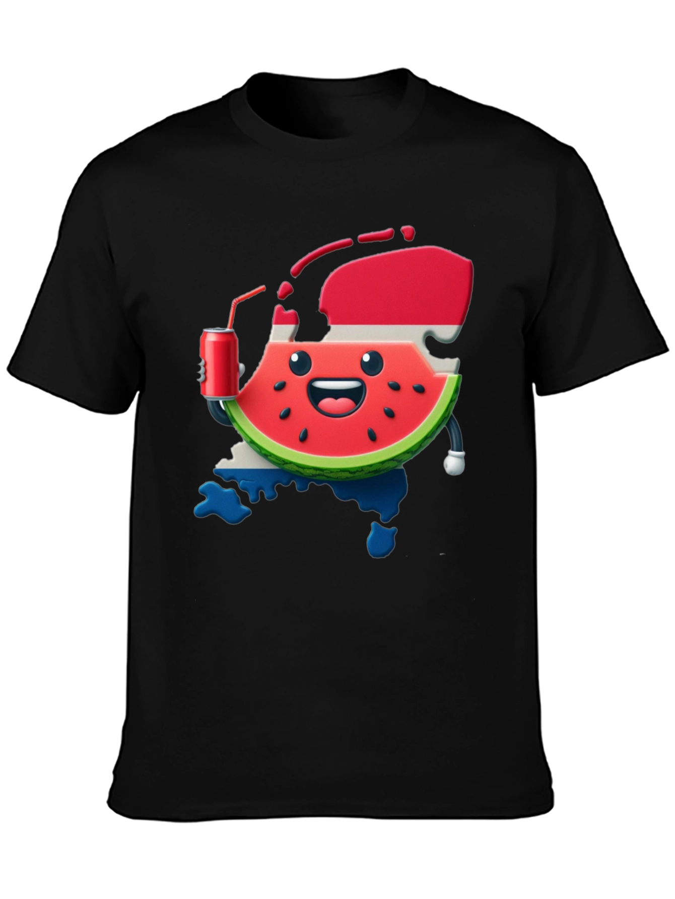 Watermelon & Dutch Flag Funny Graphic Tee