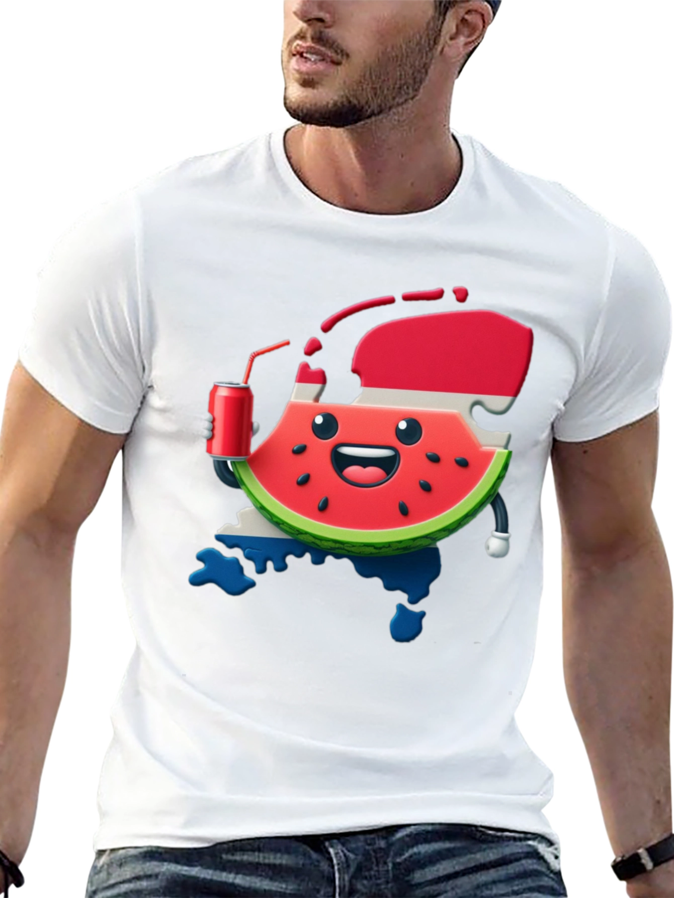 Watermelon & Dutch Flag Funny Graphic Tee