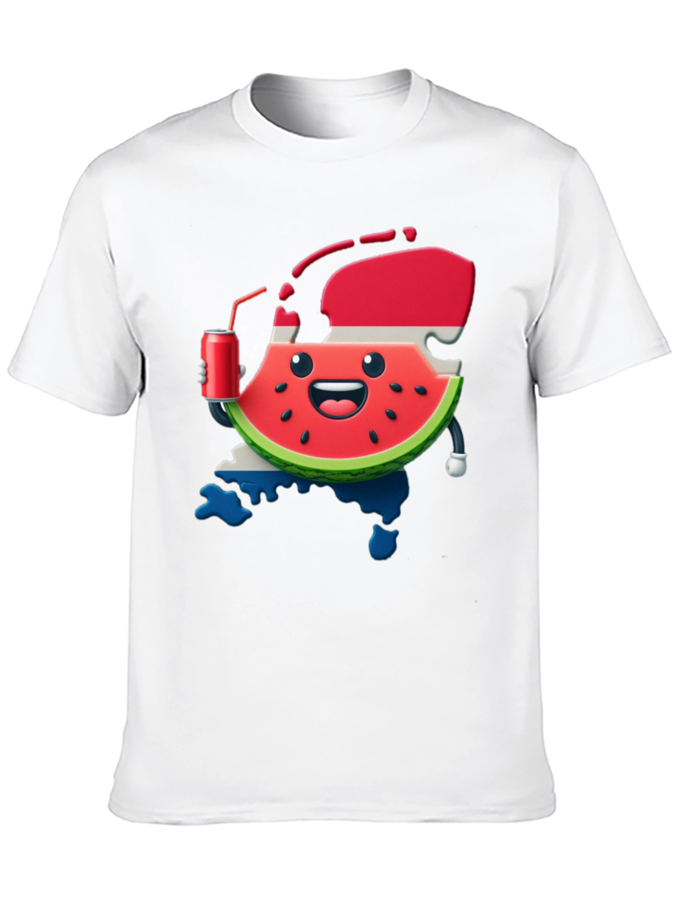 Watermelon & Dutch Flag Funny Graphic Tee