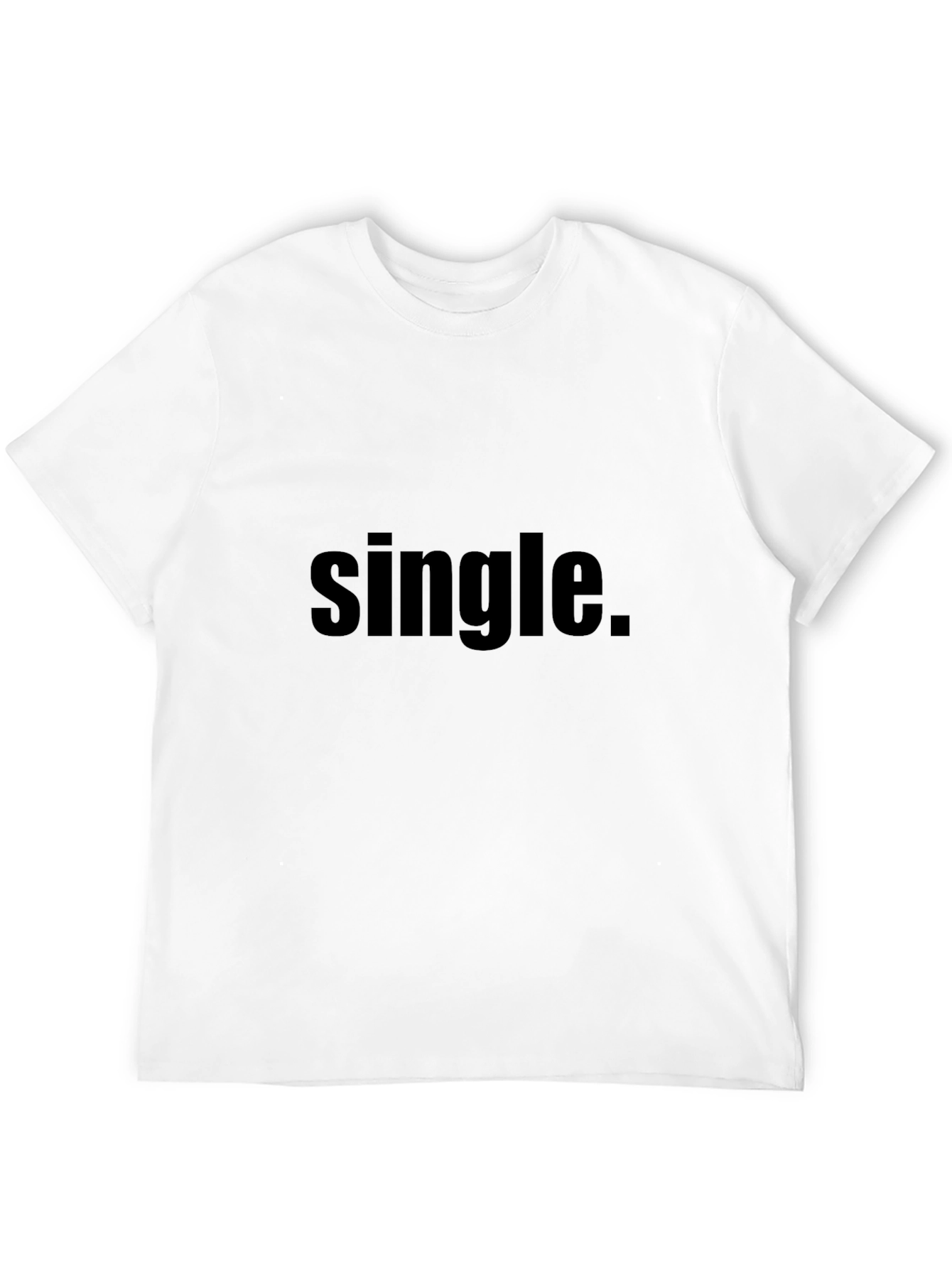 Single Black Tee - Mens Casual Graphic T-Shirt