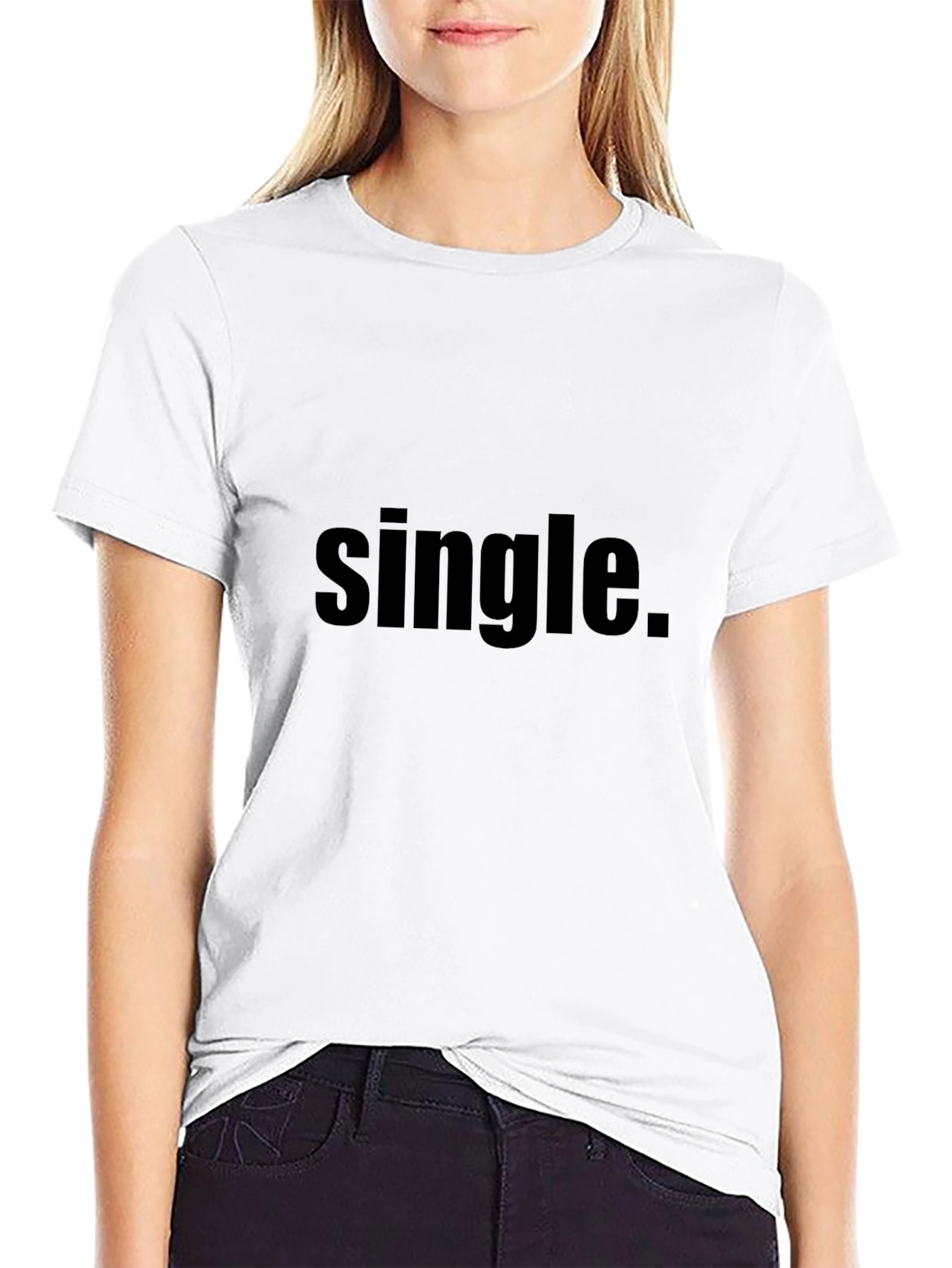Single Black Tee - Mens Casual Graphic T-Shirt