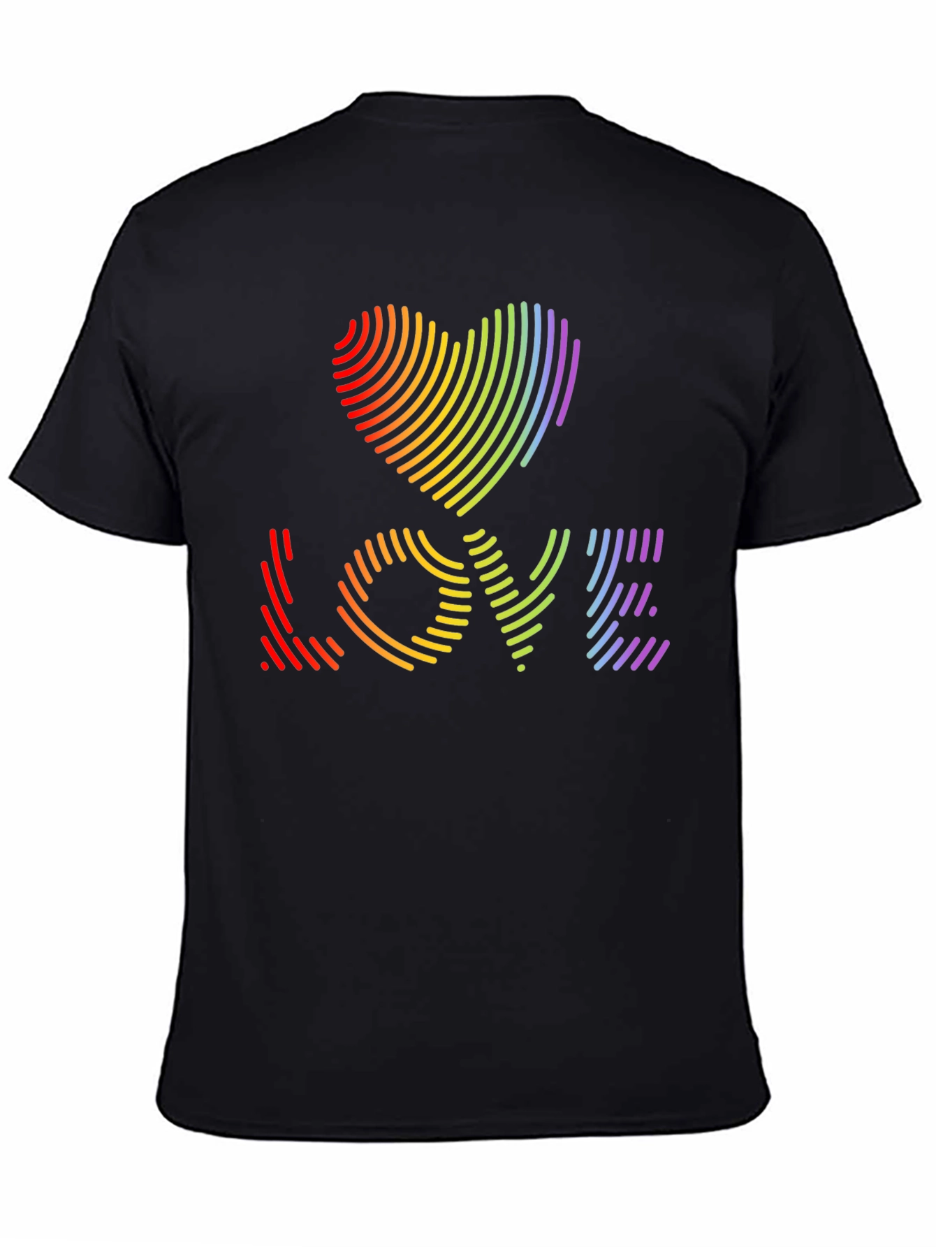 LGBTQ Pride Love Heart T-Shirt - Rainbow Graphic Tee