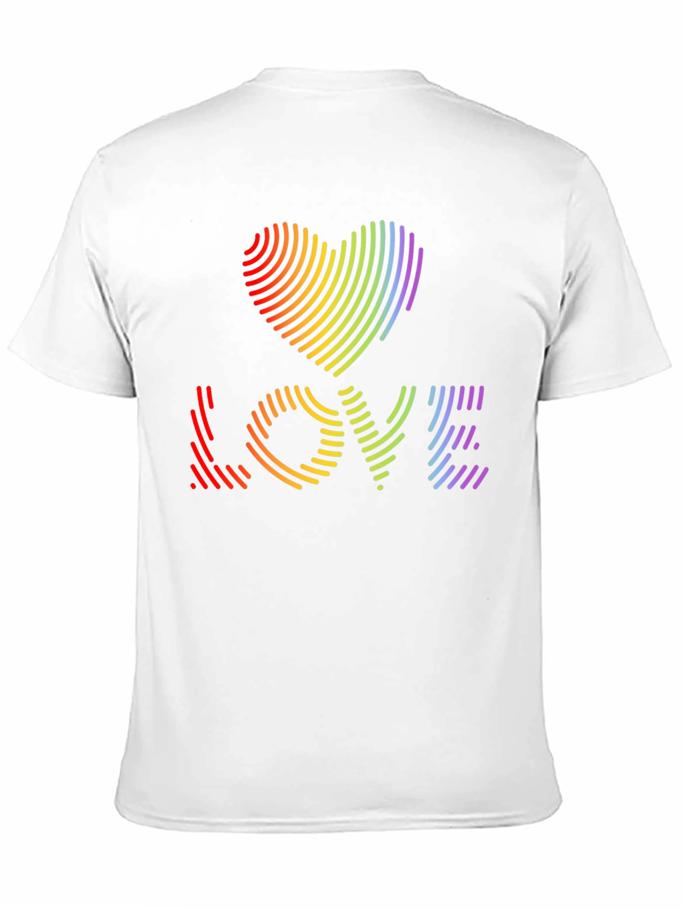 LGBTQ Pride Love Heart T-Shirt - Rainbow Graphic Tee