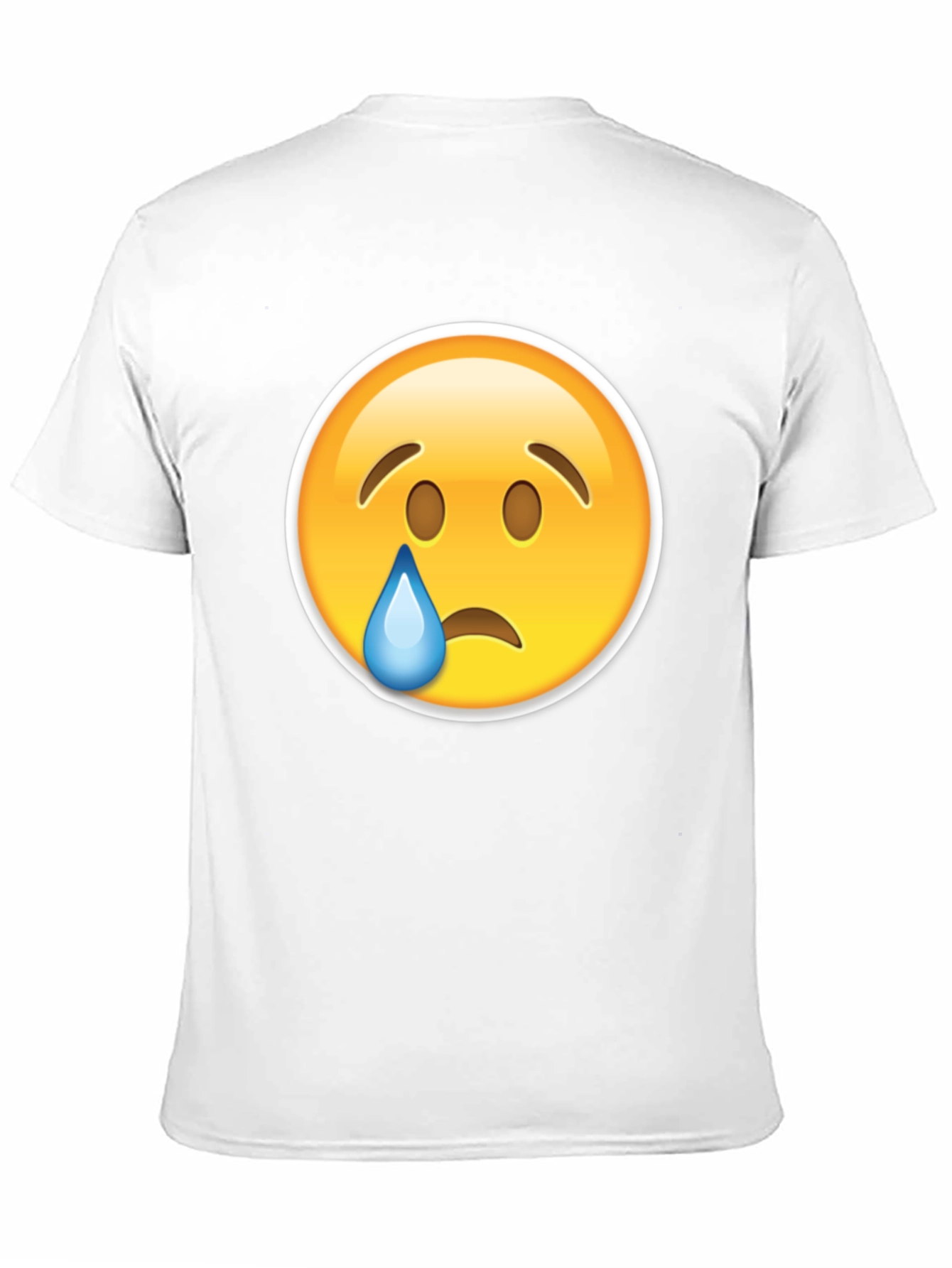 Sad Emoji Graphic Black T-Shirt