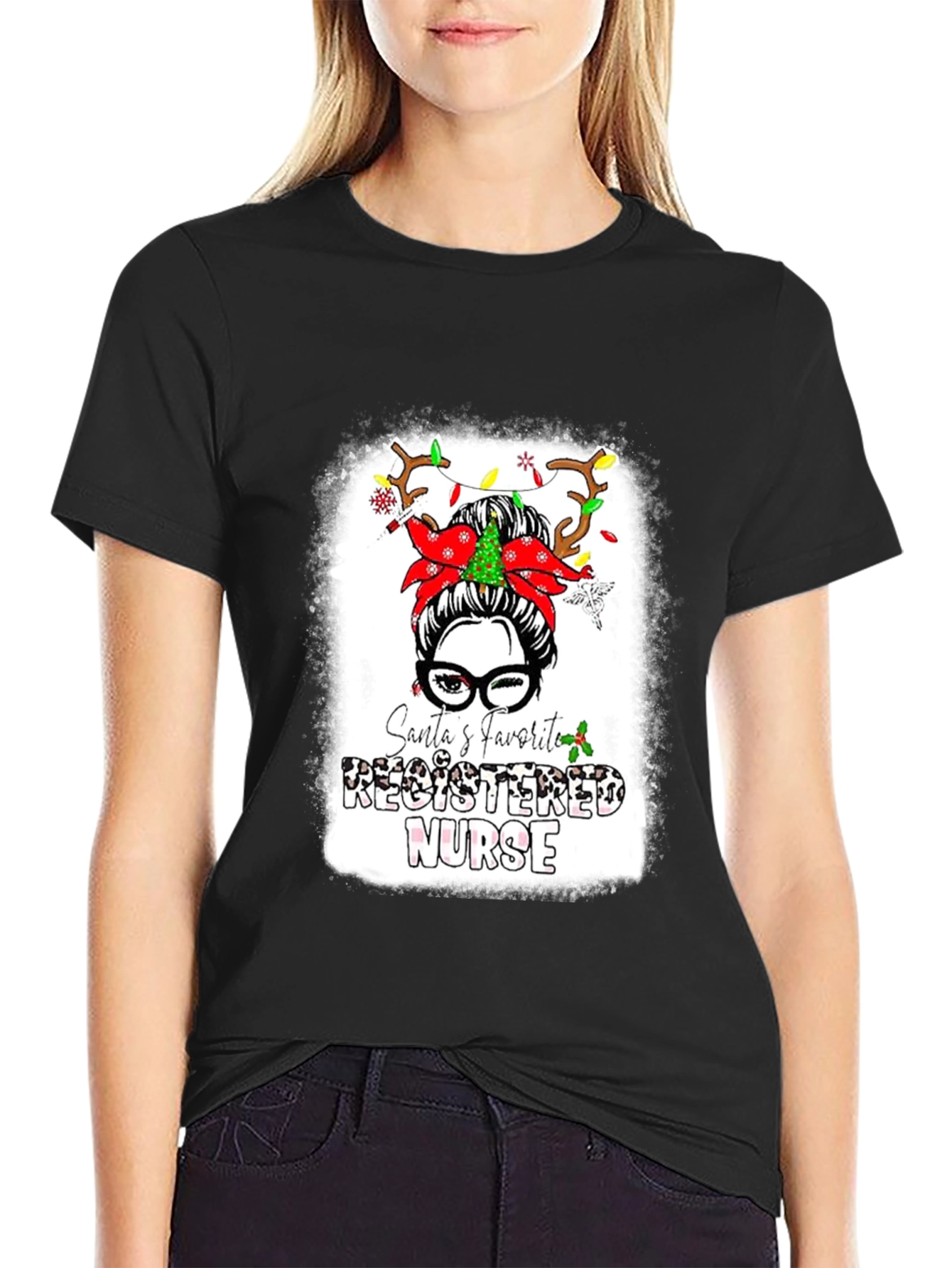 Santas Favorite Registered Nurse T-Shirt