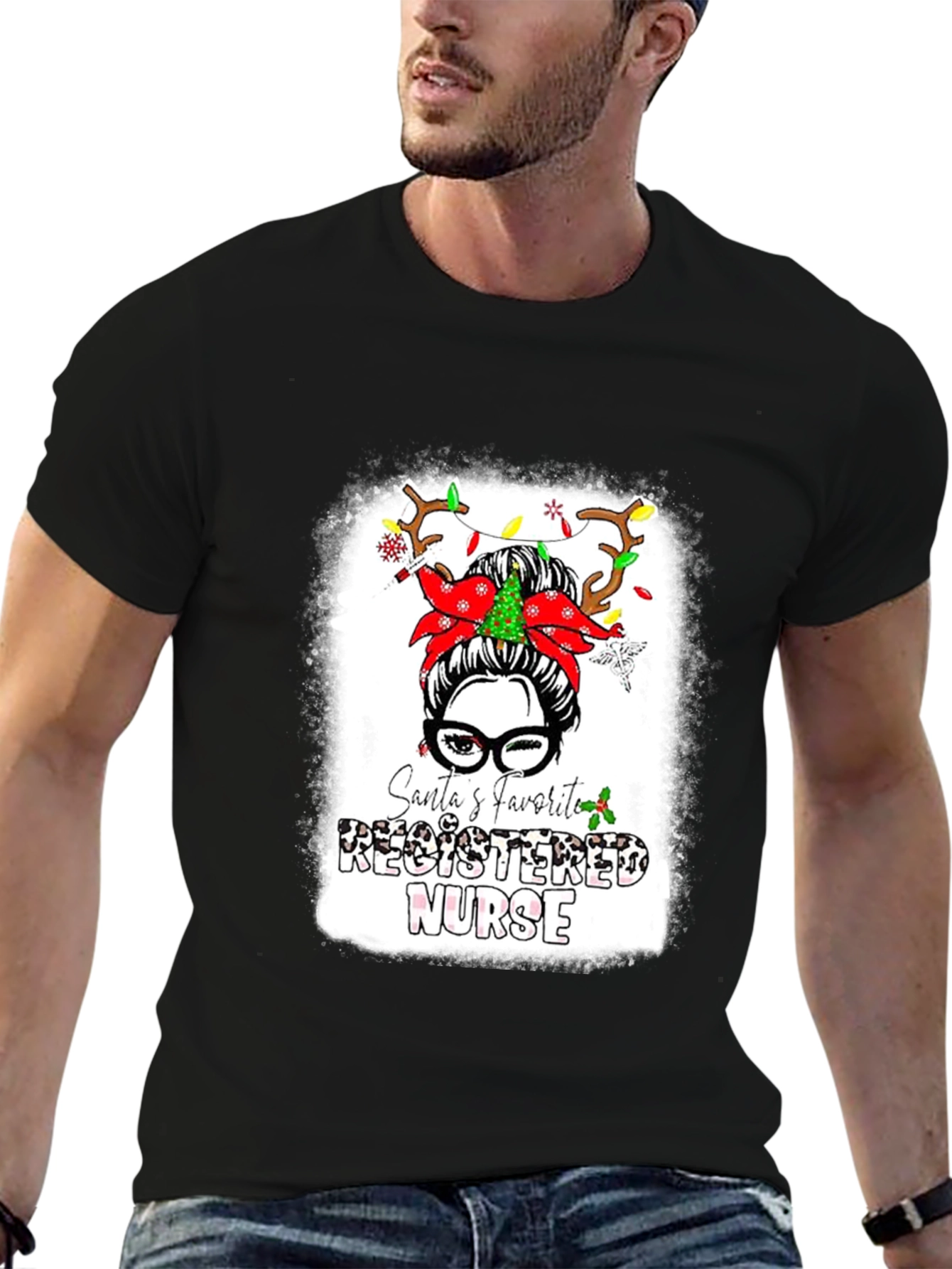 Santas Favorite Registered Nurse T-Shirt