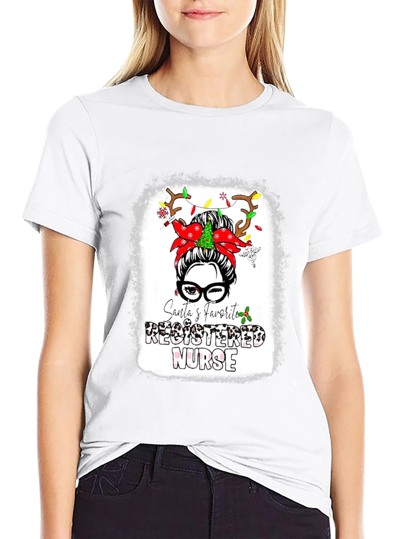Santas Favorite Registered Nurse T-Shirt