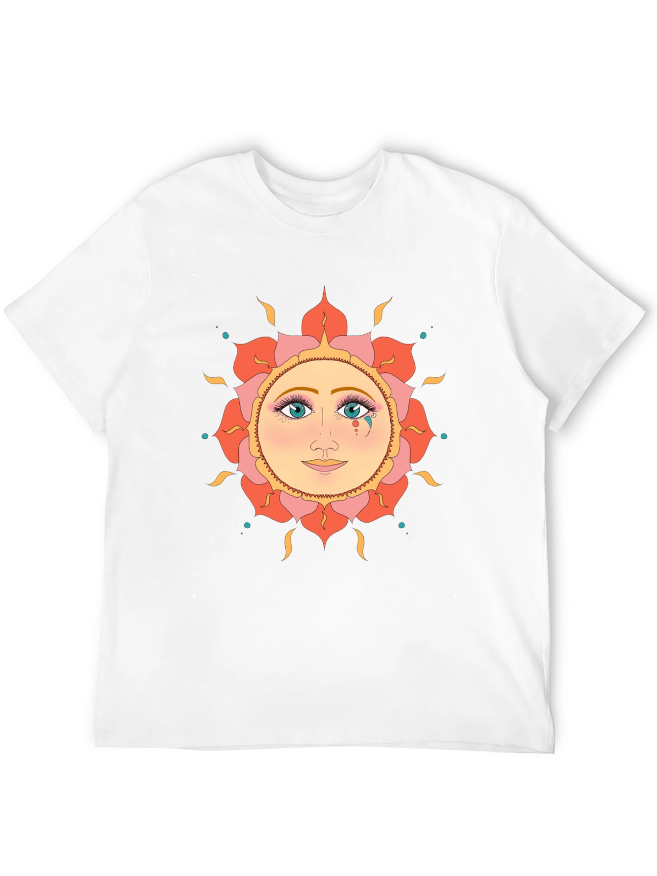 Mystic Sun Face Black T-Shirt