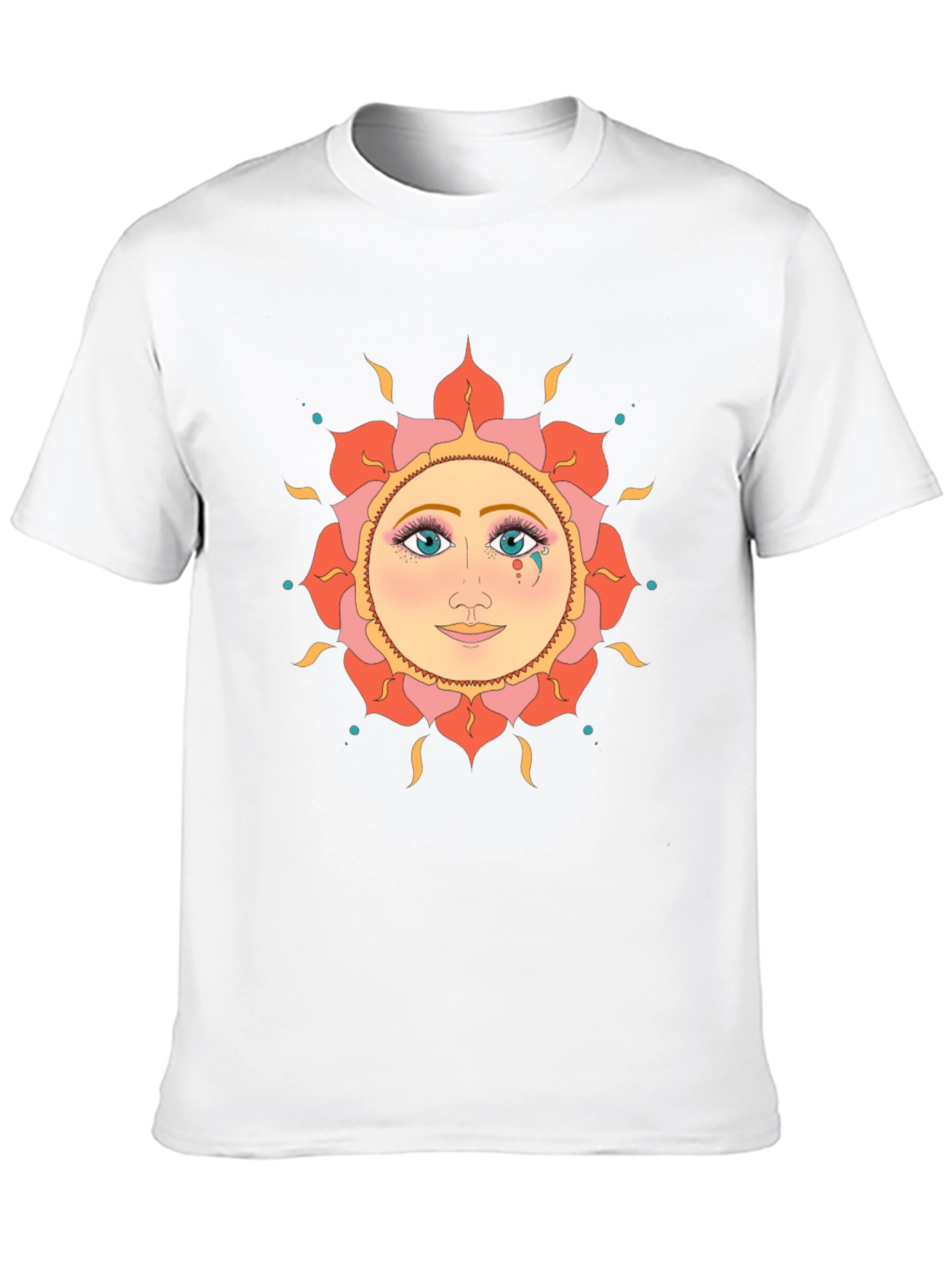 Mystic Sun Face Black T-Shirt