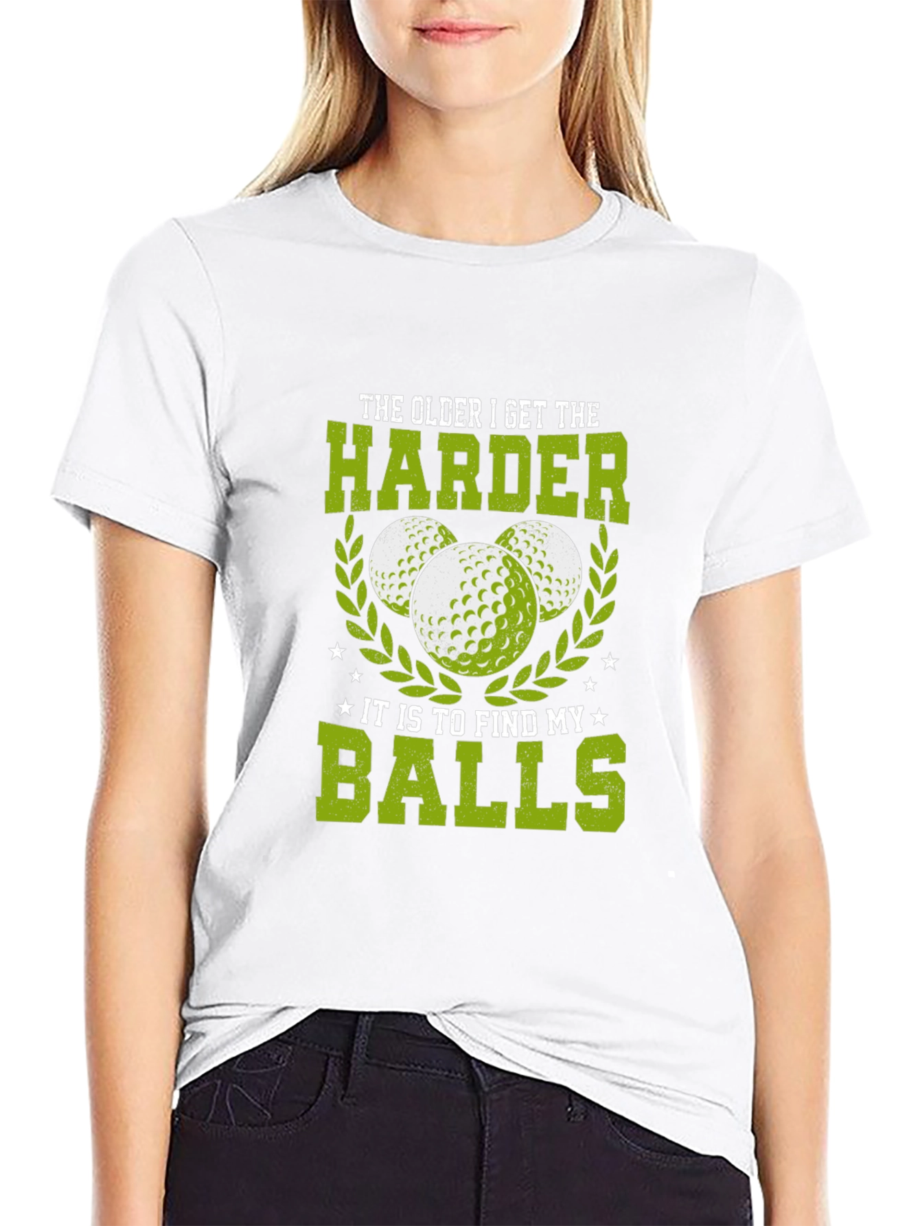 Funny Golf T-Shirt: Older Harder to Find Balls