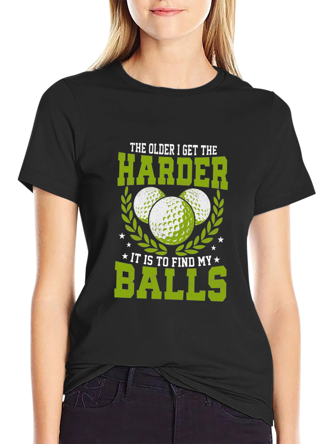Funny Golf T-Shirt: Older Harder to Find Balls