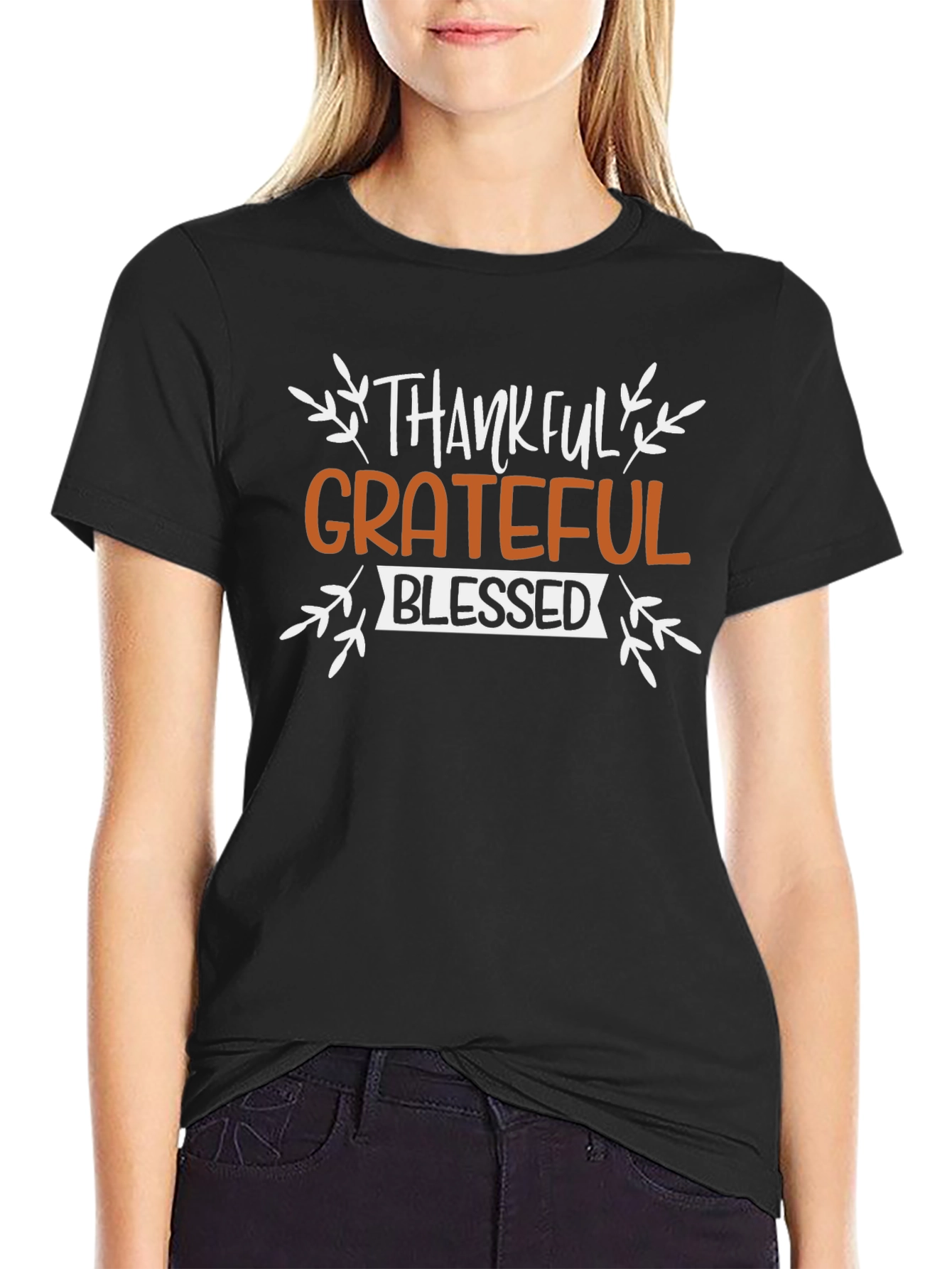Thankful Grateful Blessed Thanksgiving T-Shirt