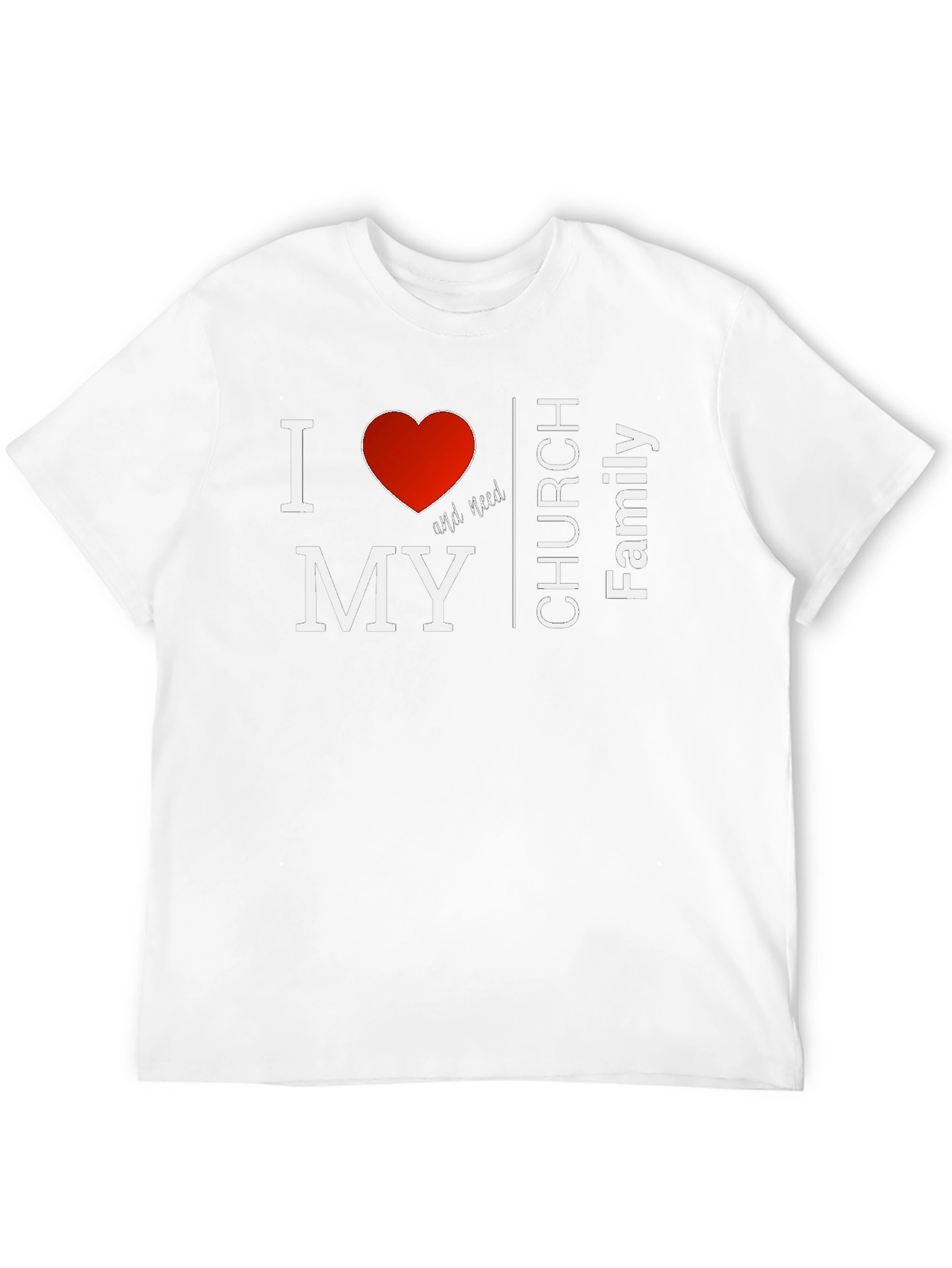 I Love My Church Family T-Shirt - Black