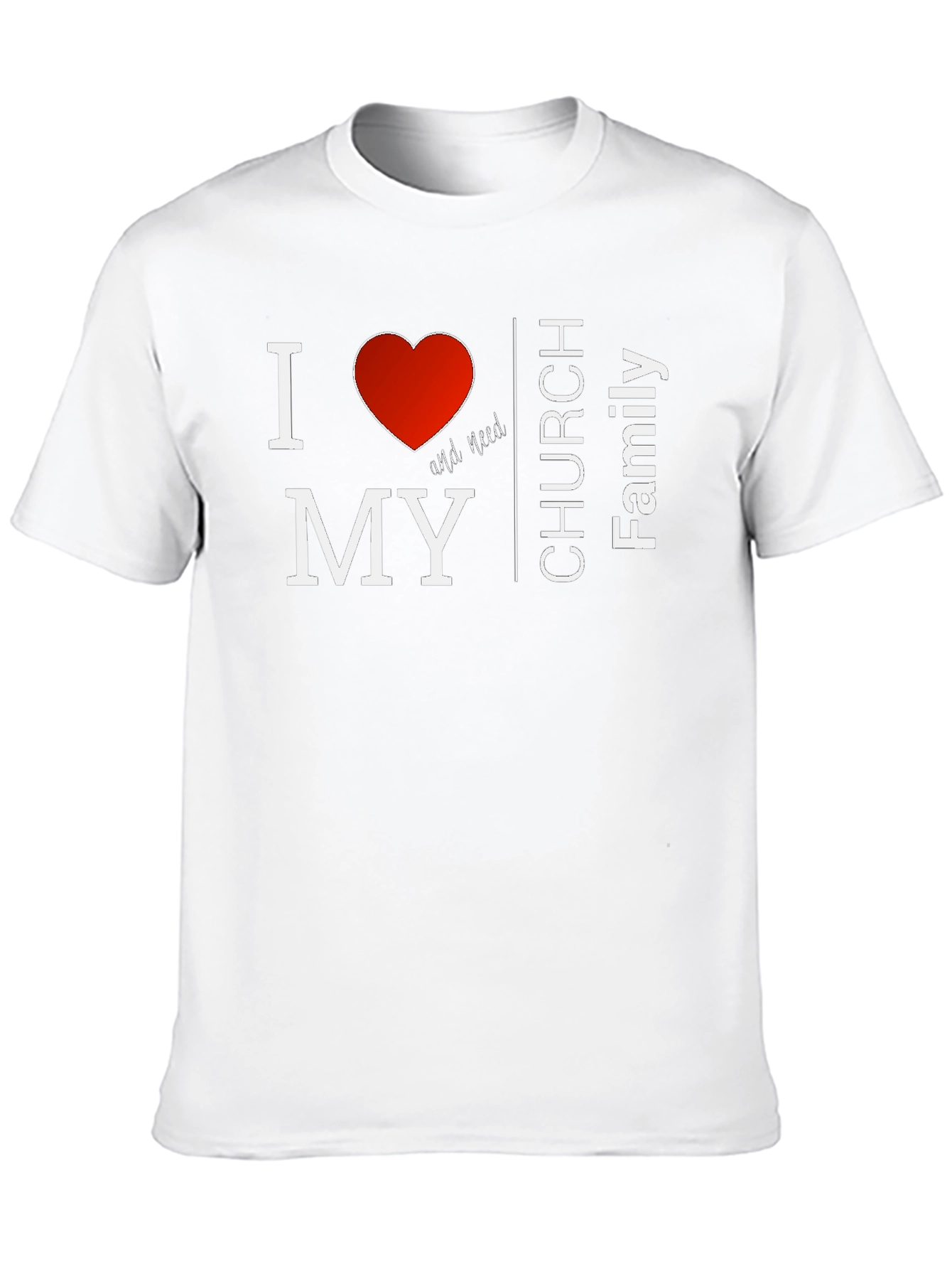 I Love My Church Family T-Shirt - Black
