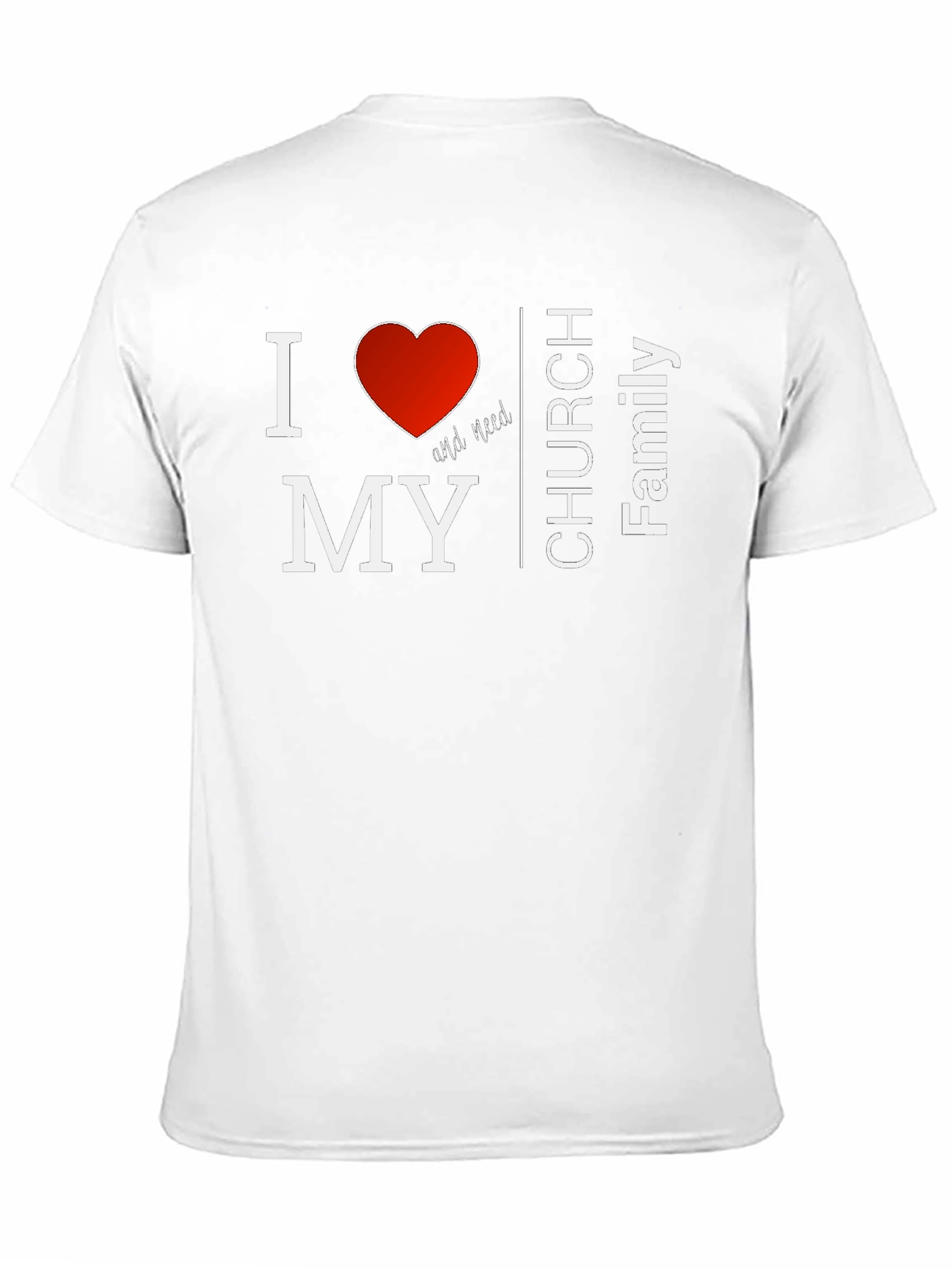 I Love My Church Family T-Shirt - Black