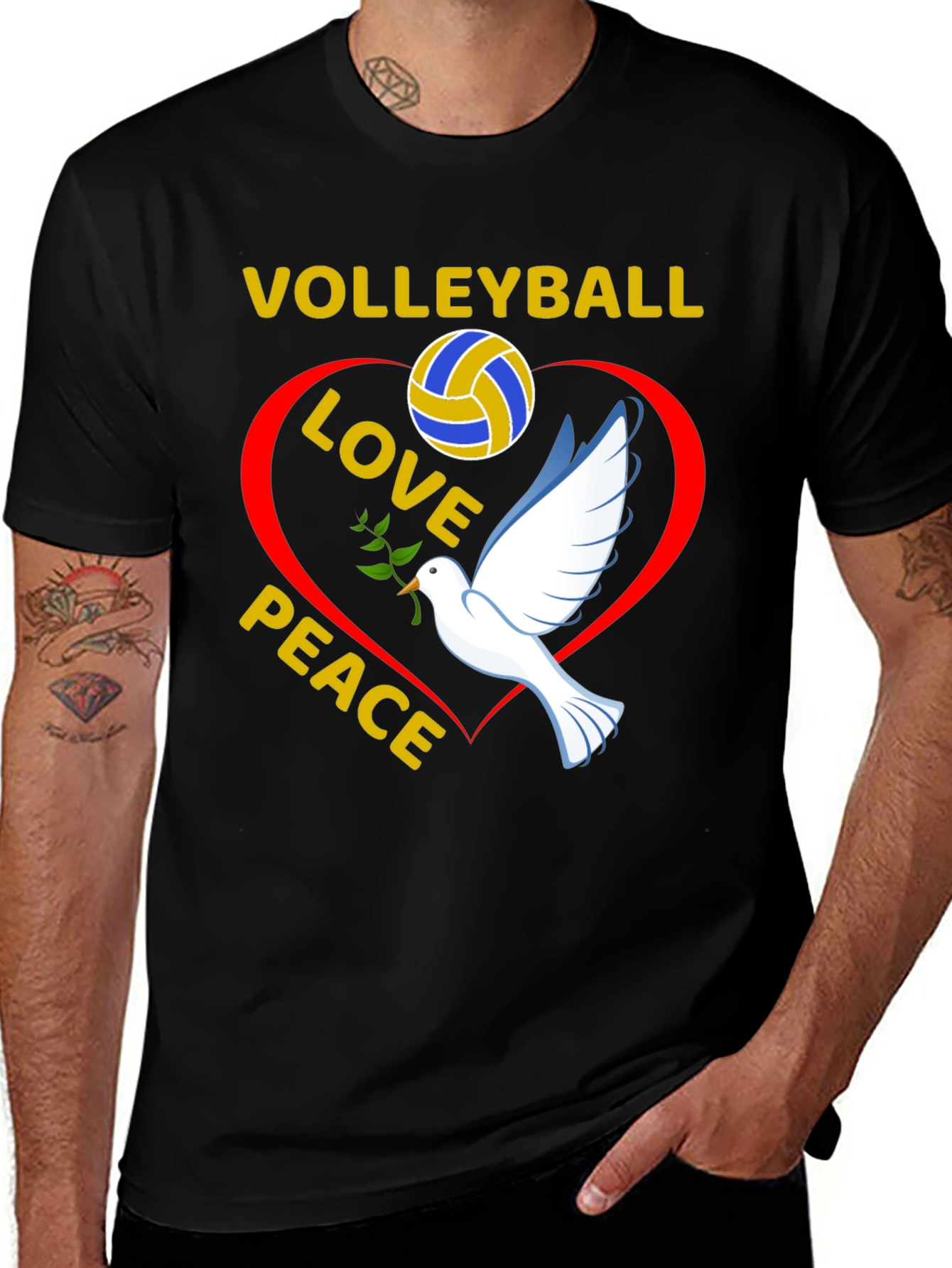 Volleyball Love Peace T-Shirt