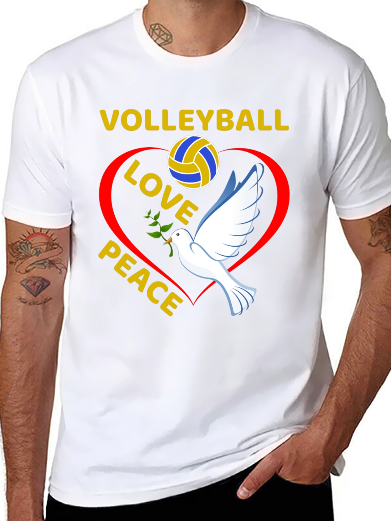 Volleyball Love Peace T-Shirt