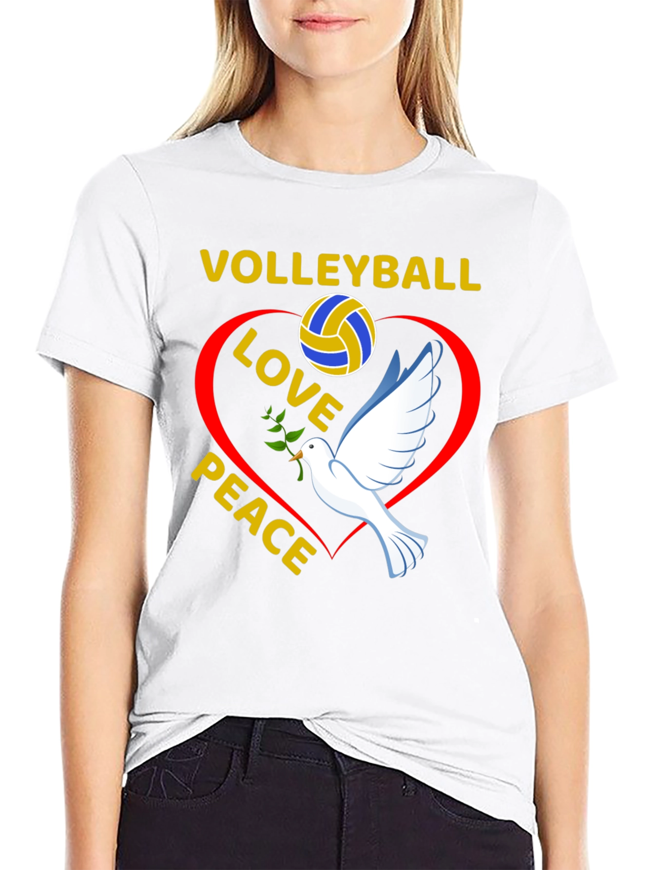 Volleyball Love Peace T-Shirt