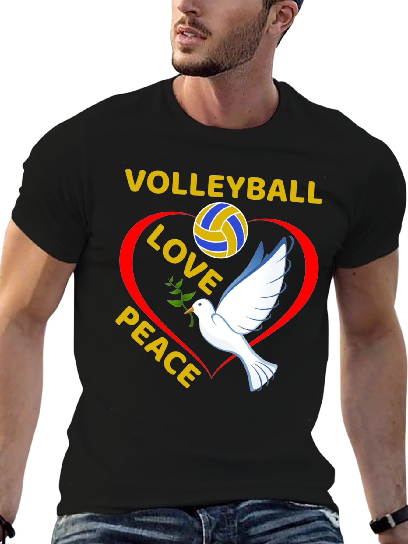 Volleyball Love Peace T-Shirt