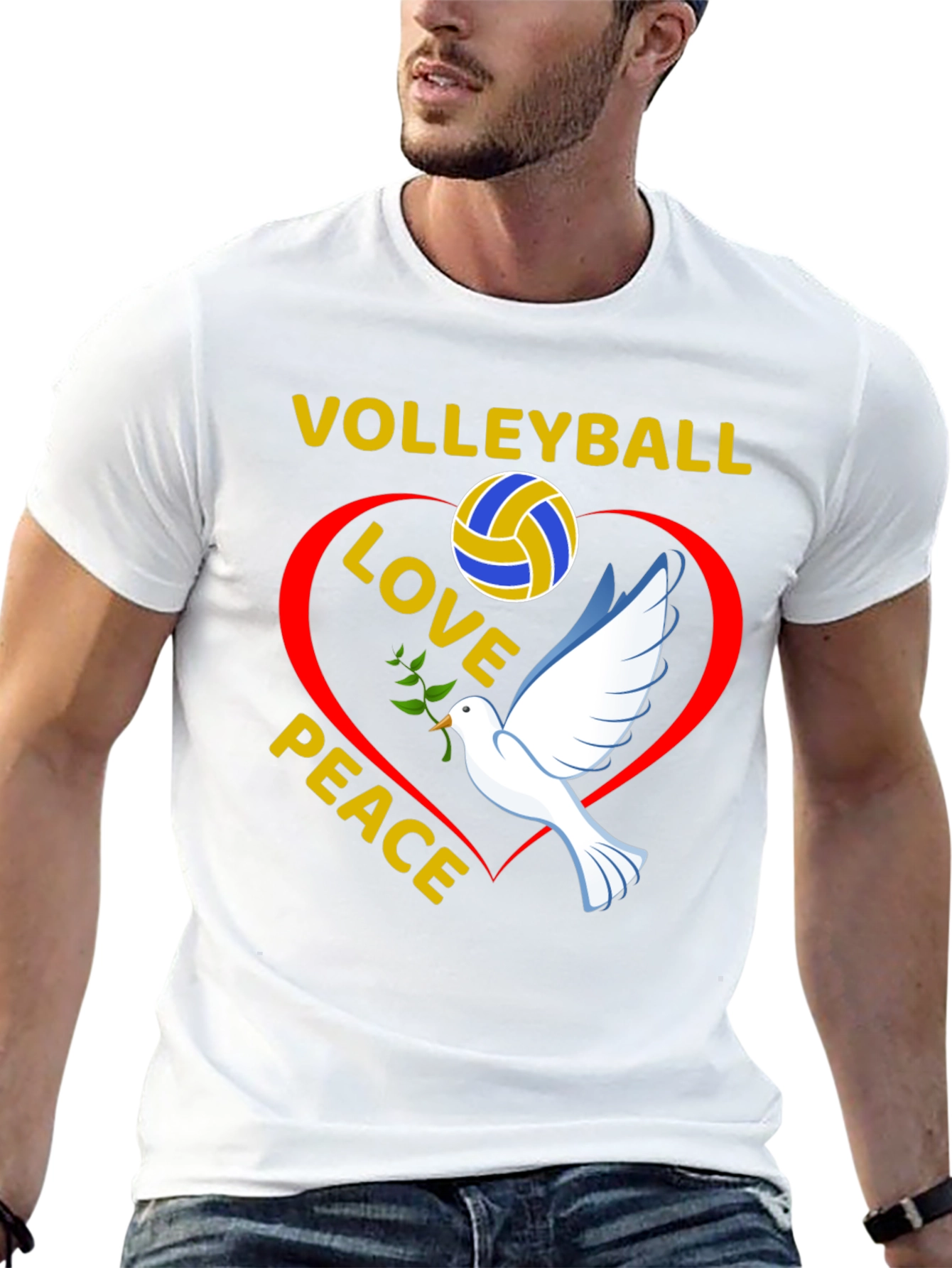 Volleyball Love Peace T-Shirt