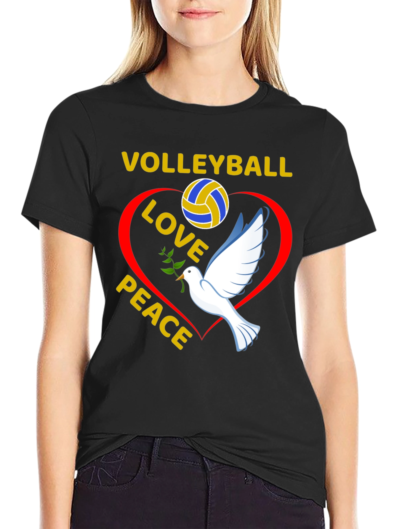 Volleyball Love Peace T-Shirt