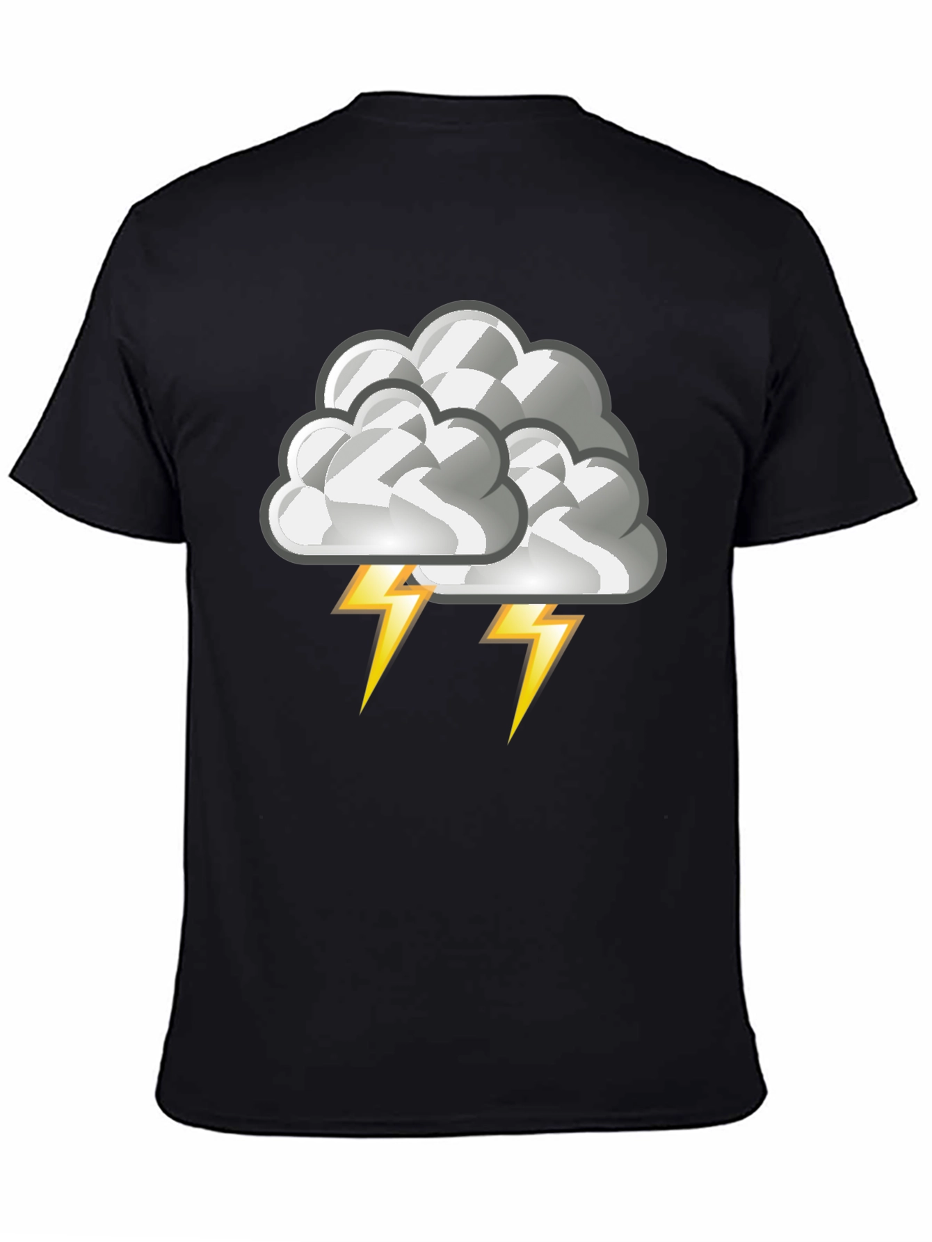 Storm Cloud Graphic Tee - Mens Black T-Shirt