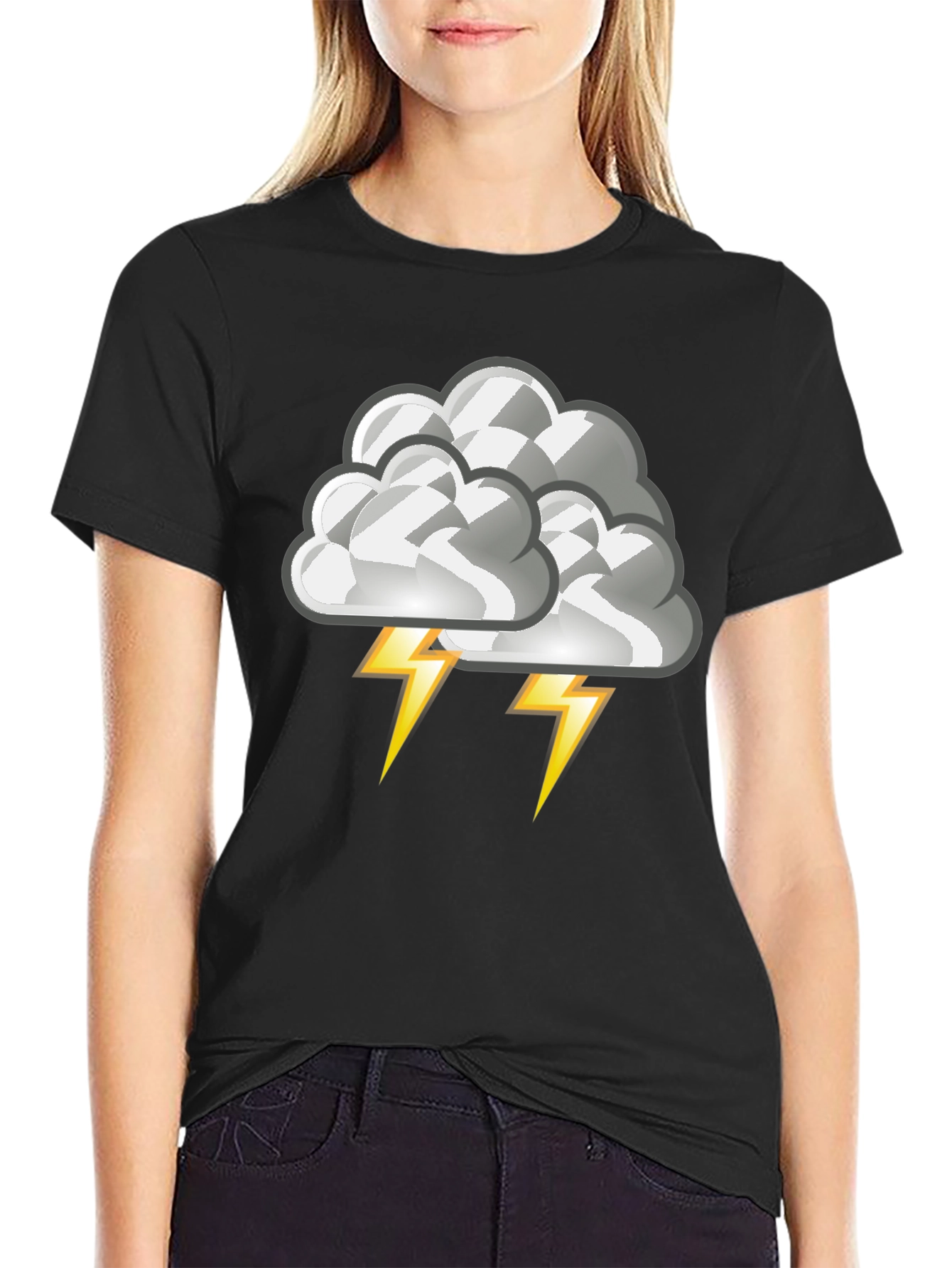 Storm Cloud Graphic Tee - Mens Black T-Shirt