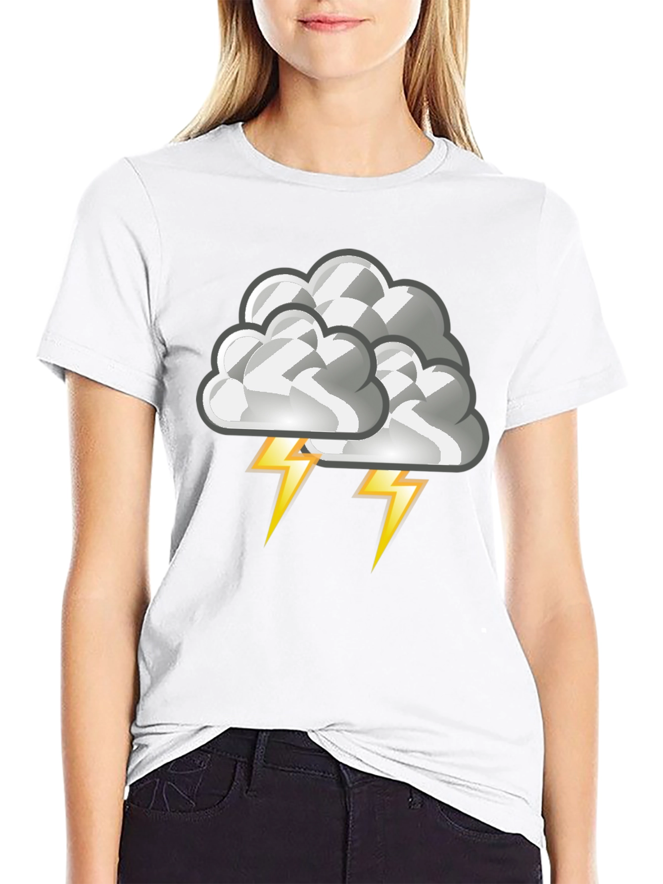 Storm Cloud Graphic Tee - Mens Black T-Shirt