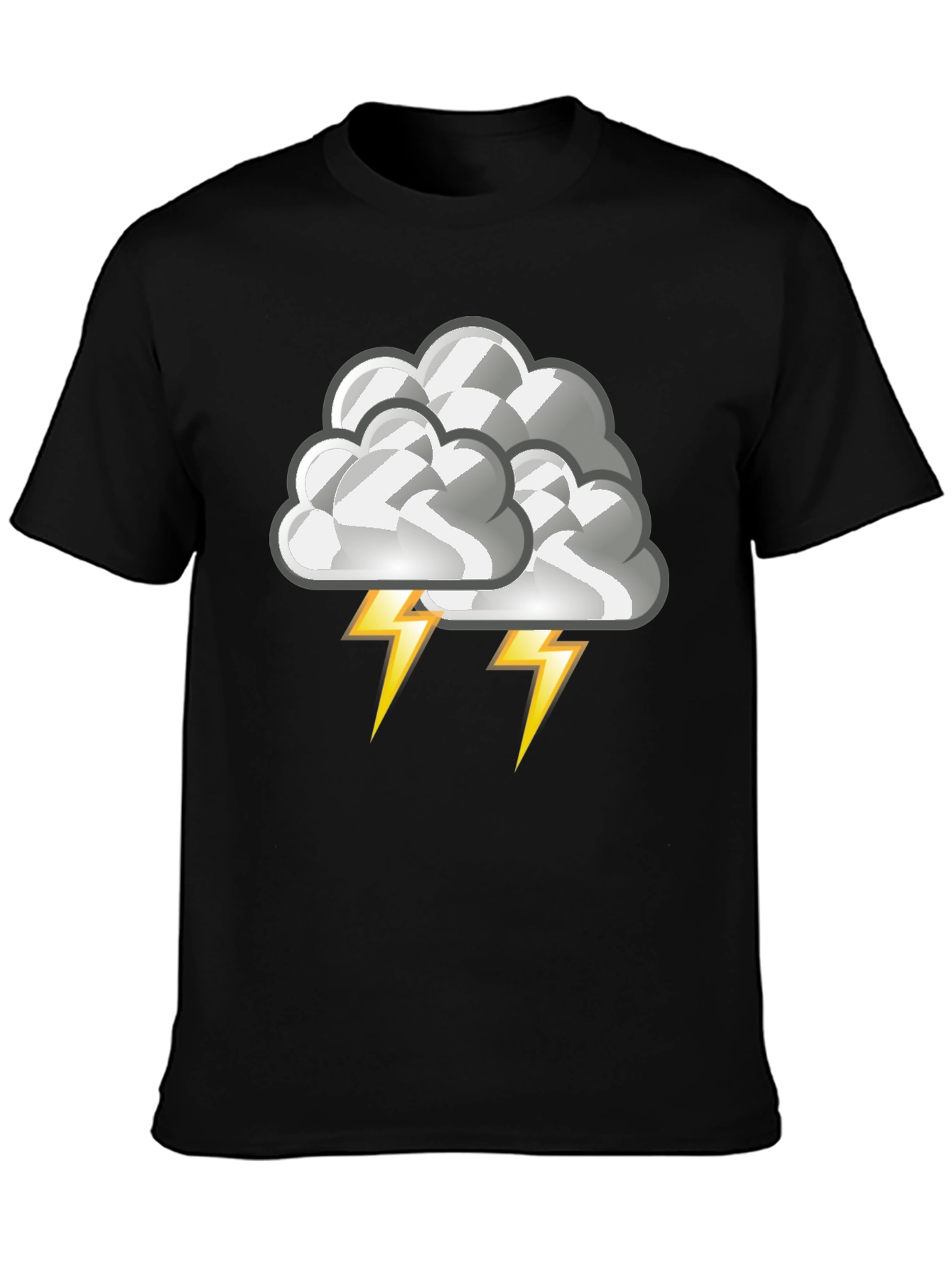 Storm Cloud Graphic Tee - Mens Black T-Shirt