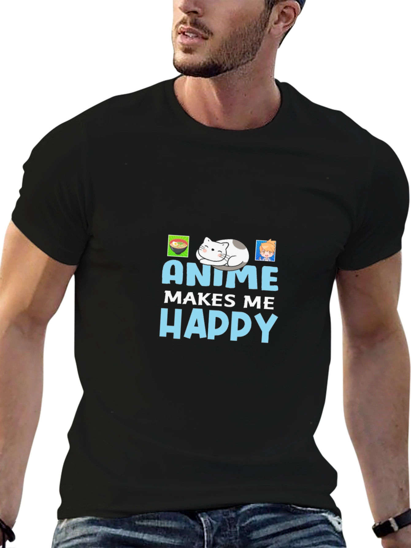 Anime Makes Me Happy T-Shirt