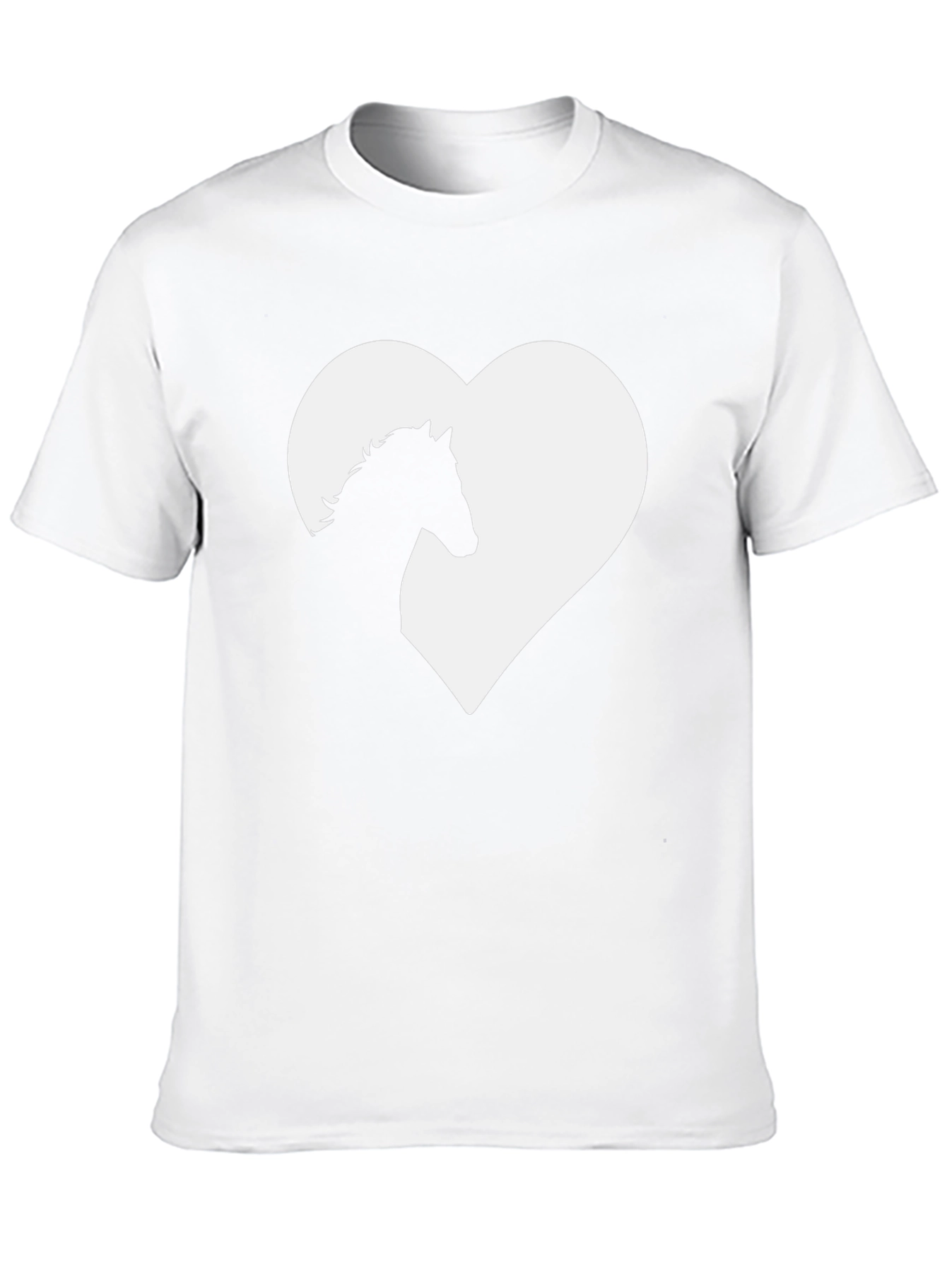 Horse Lover Tee - Heart Silhouette Black T-Shirt