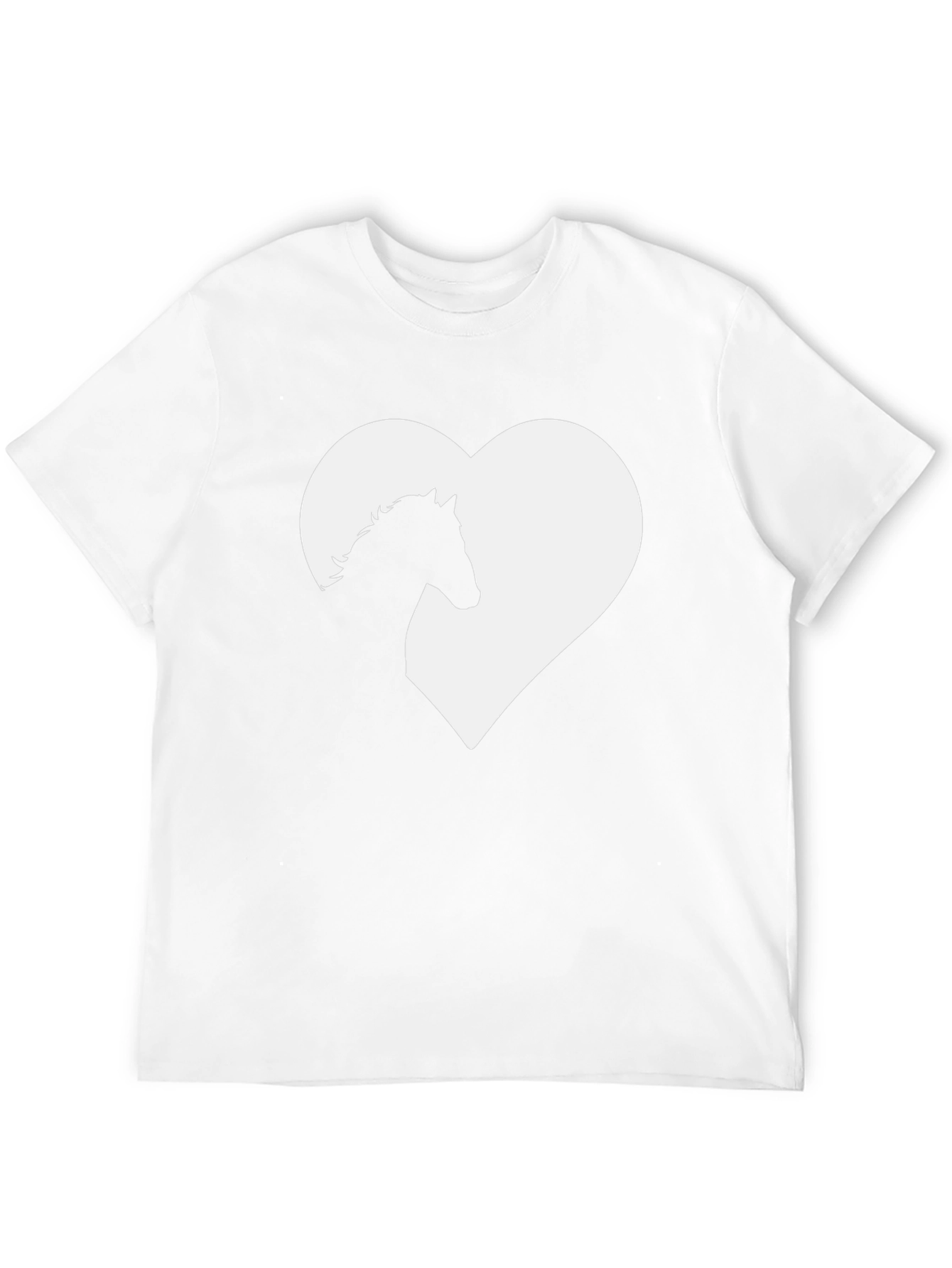 Horse Lover Tee - Heart Silhouette Black T-Shirt