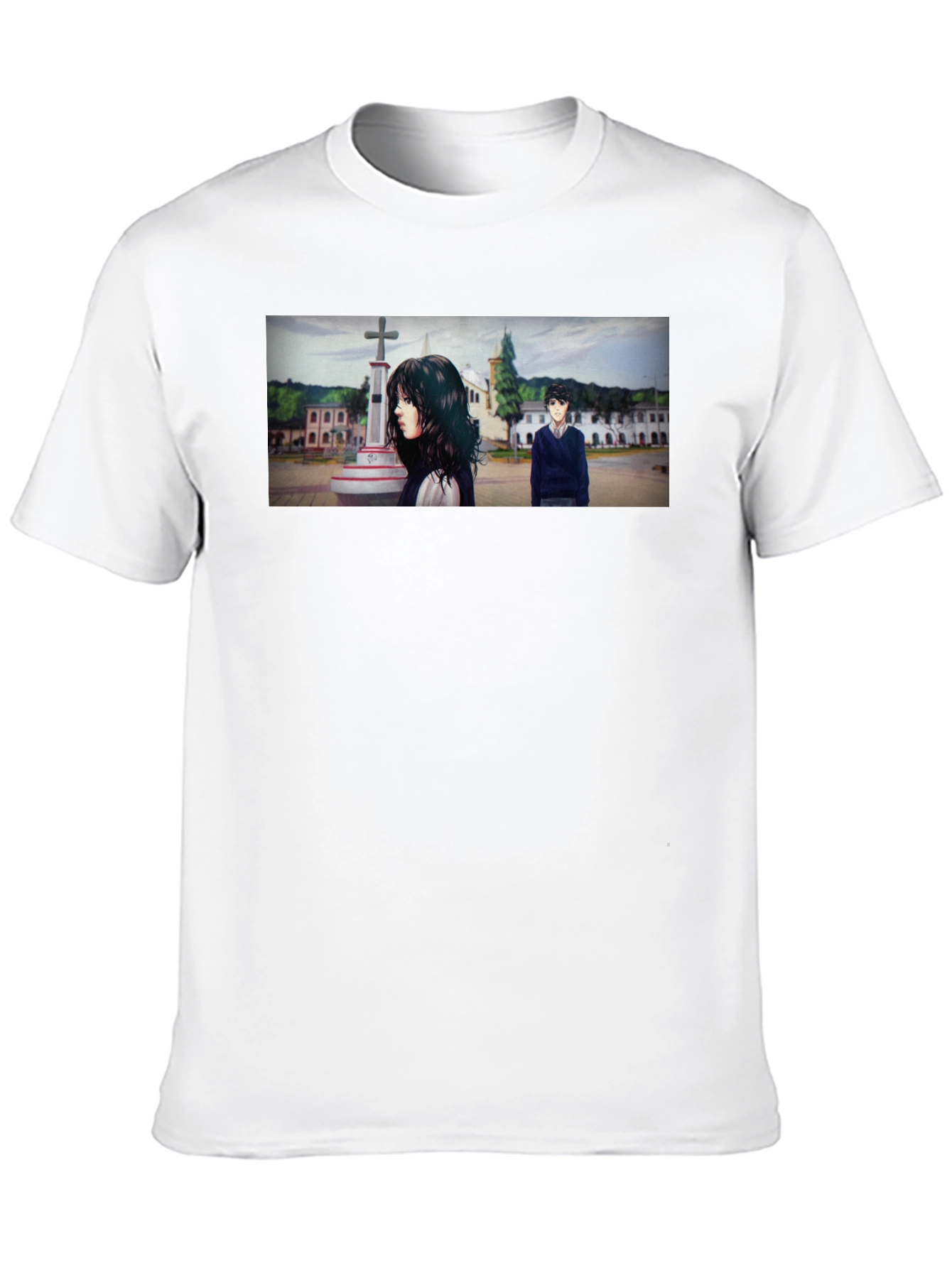 Anime Scene Graphic Black T-Shirt