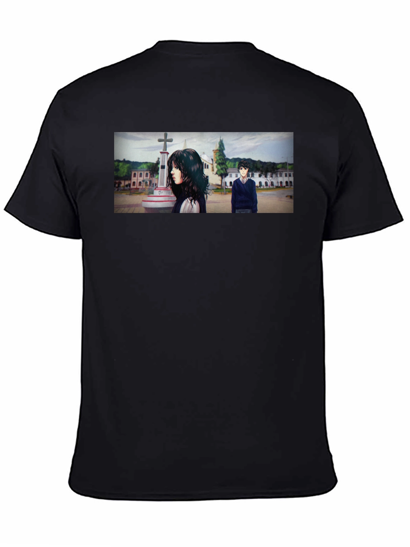 Anime Scene Graphic Black T-Shirt