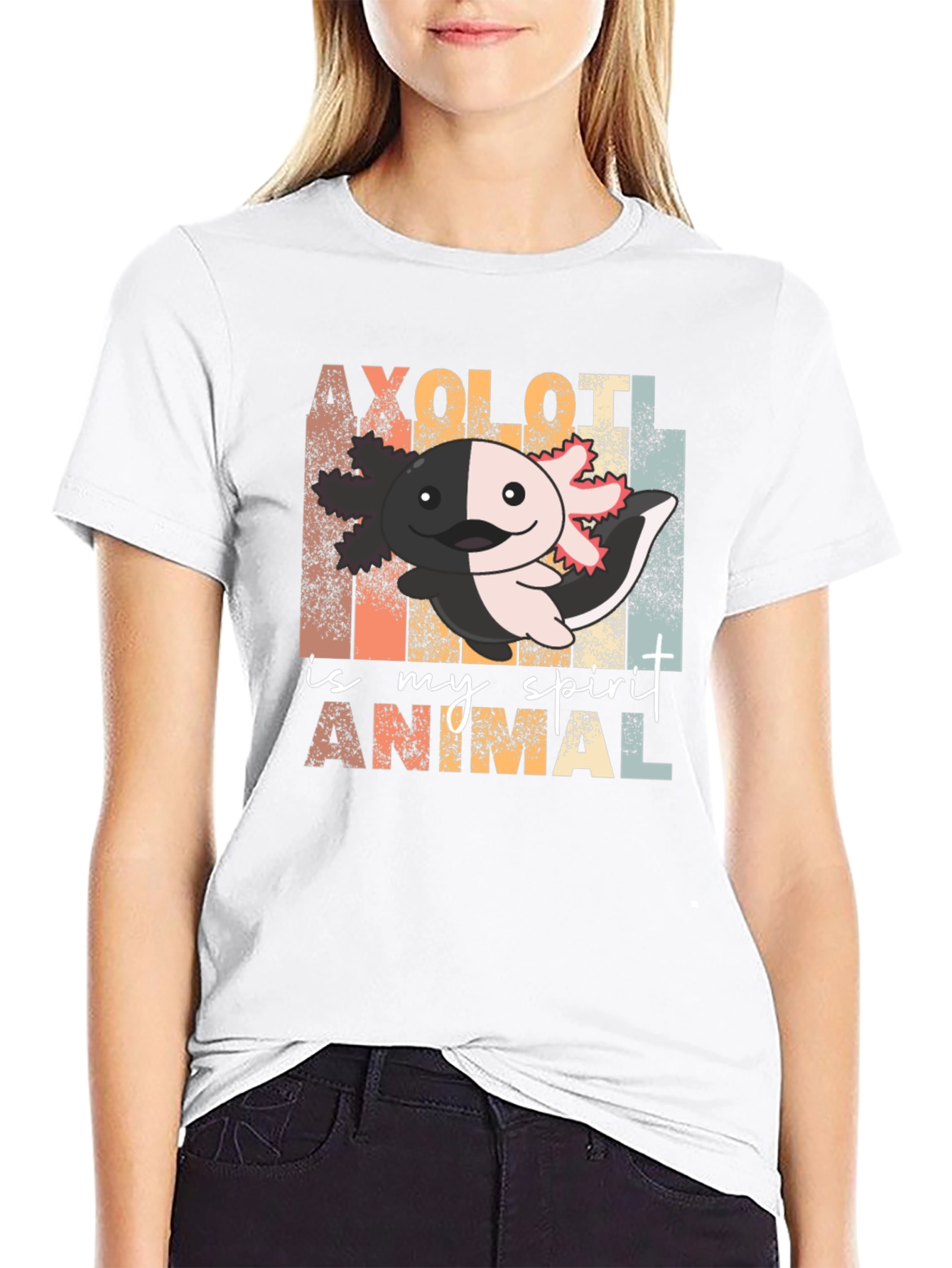 Axolotl Spirit Animal Graphic T-Shirt