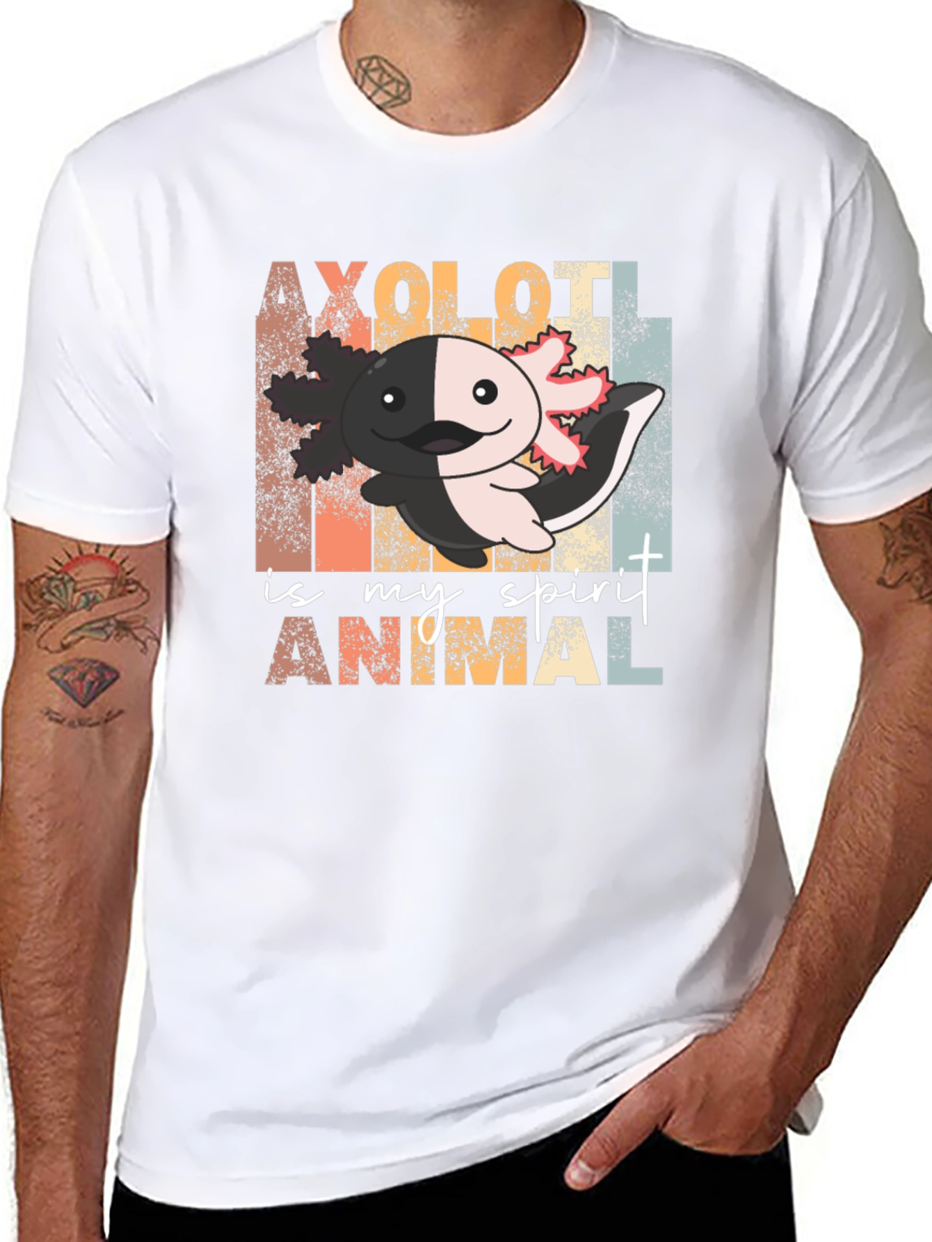 Axolotl Spirit Animal Graphic T-Shirt