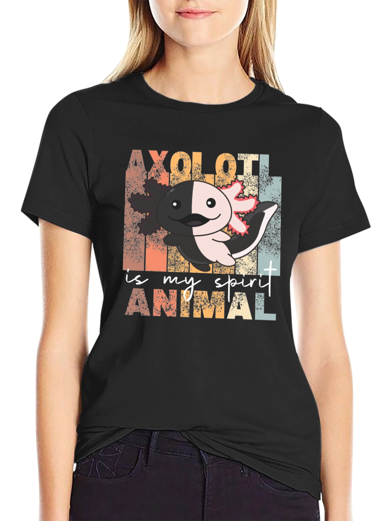 Axolotl Spirit Animal Graphic T-Shirt