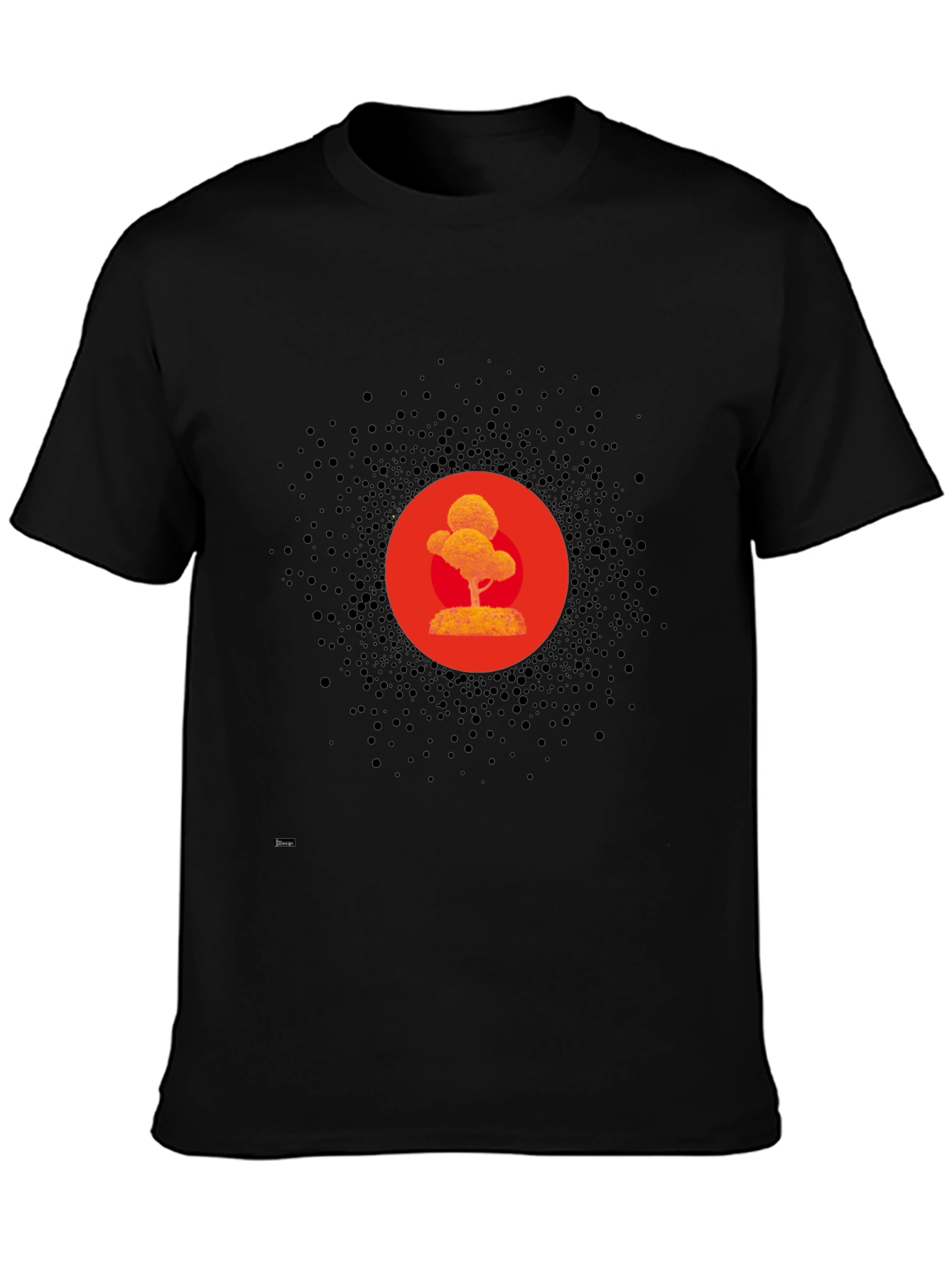 Modern Zen Tree Graphic Black T-Shirt