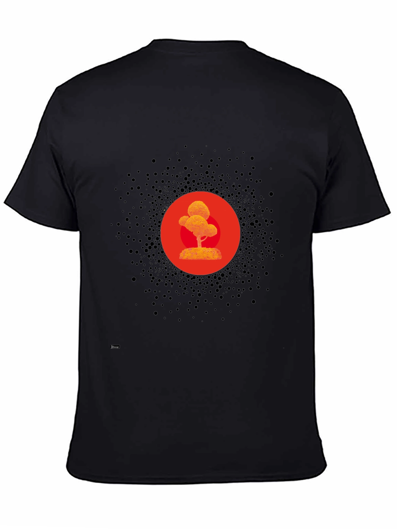 Modern Zen Tree Graphic Black T-Shirt