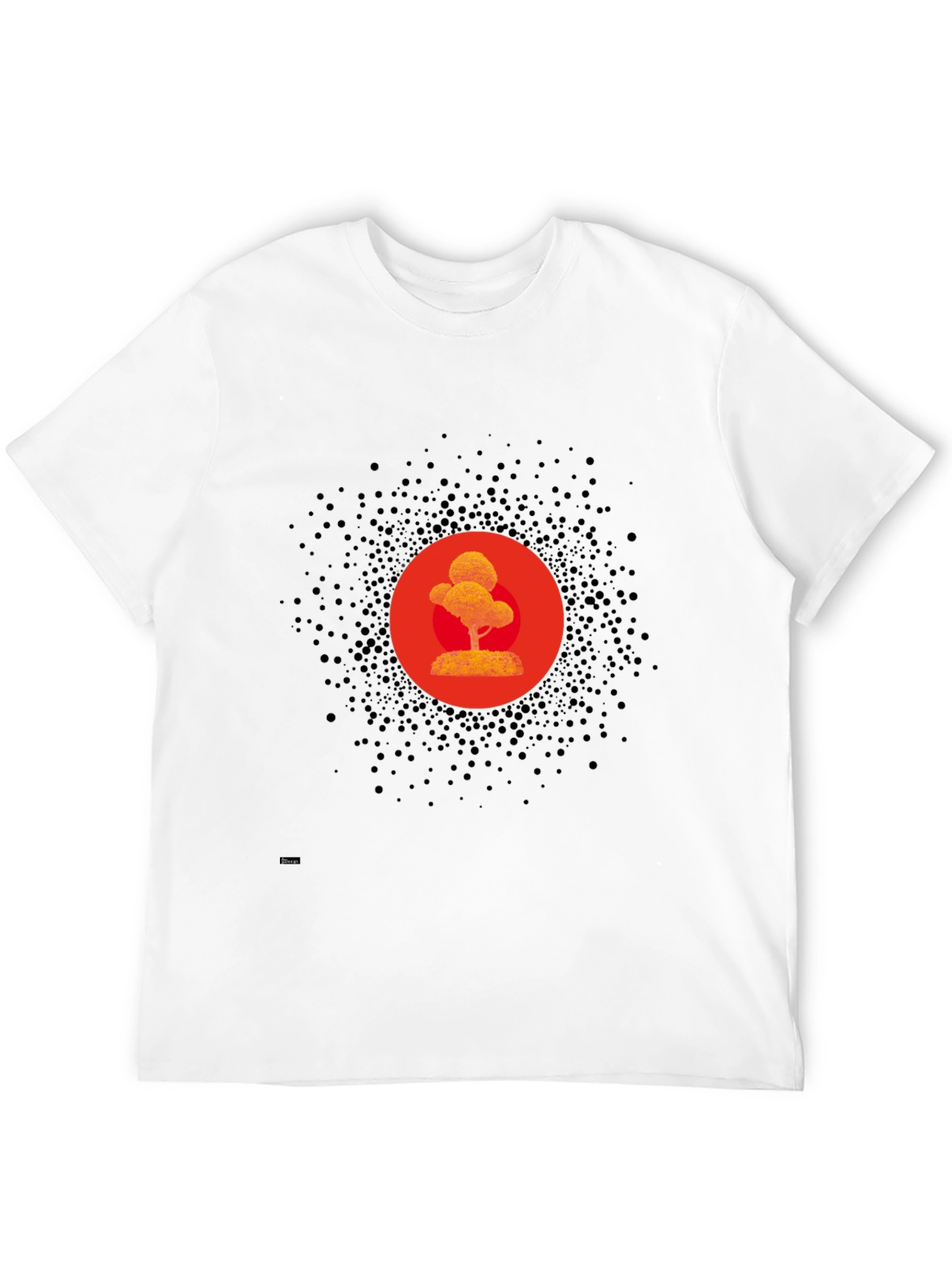 Modern Zen Tree Graphic Black T-Shirt