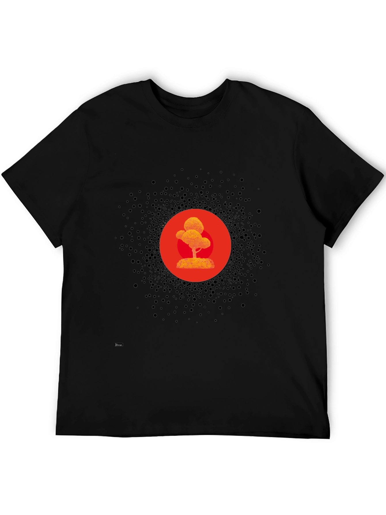 Modern Zen Tree Graphic Black T-Shirt