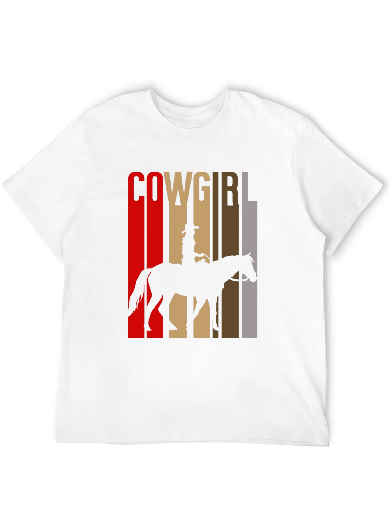 Cowgirl Silhouette Graphic Tee - Western Style T-Shirt