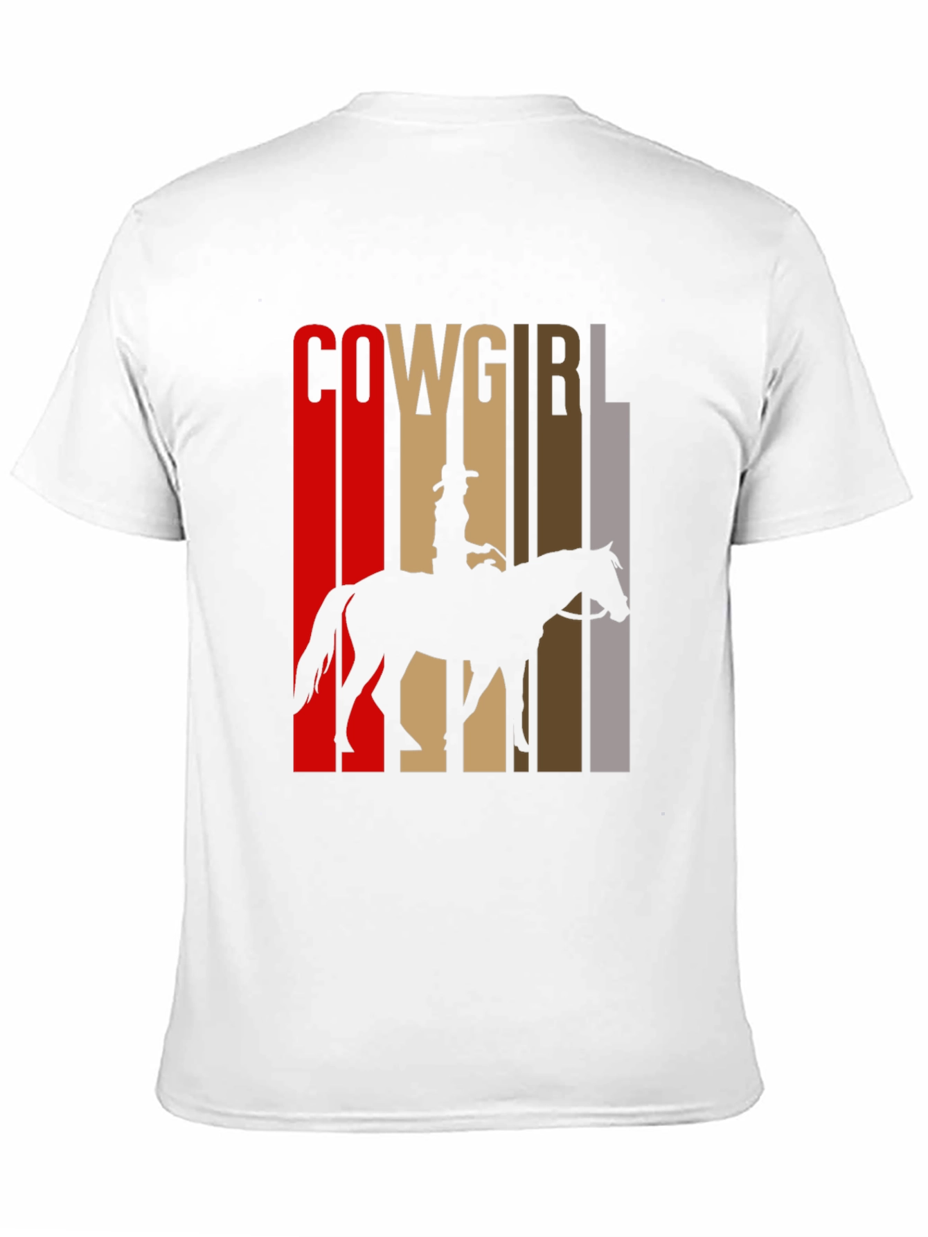 Cowgirl Silhouette Graphic Tee - Western Style T-Shirt