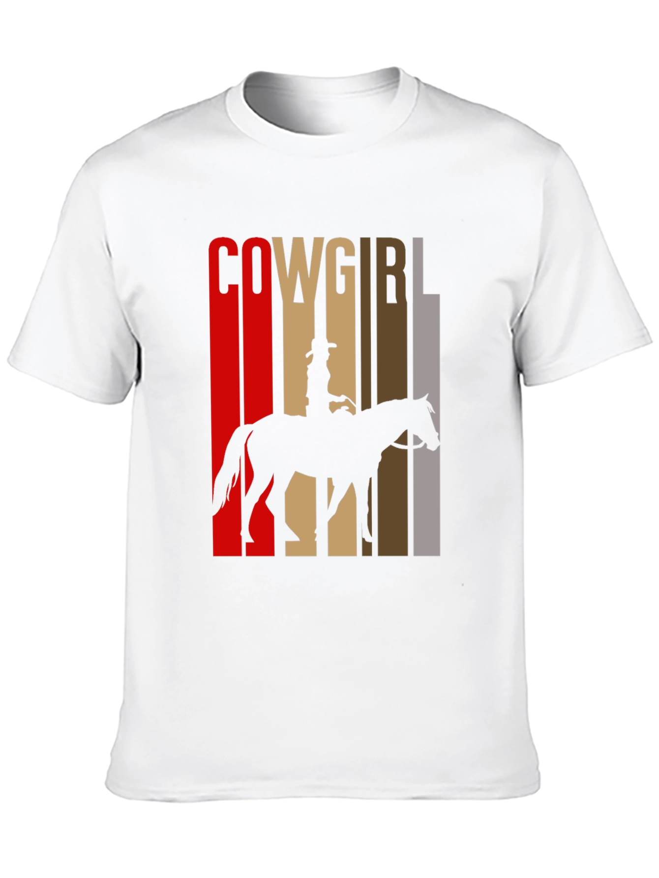 Cowgirl Silhouette Graphic Tee - Western Style T-Shirt
