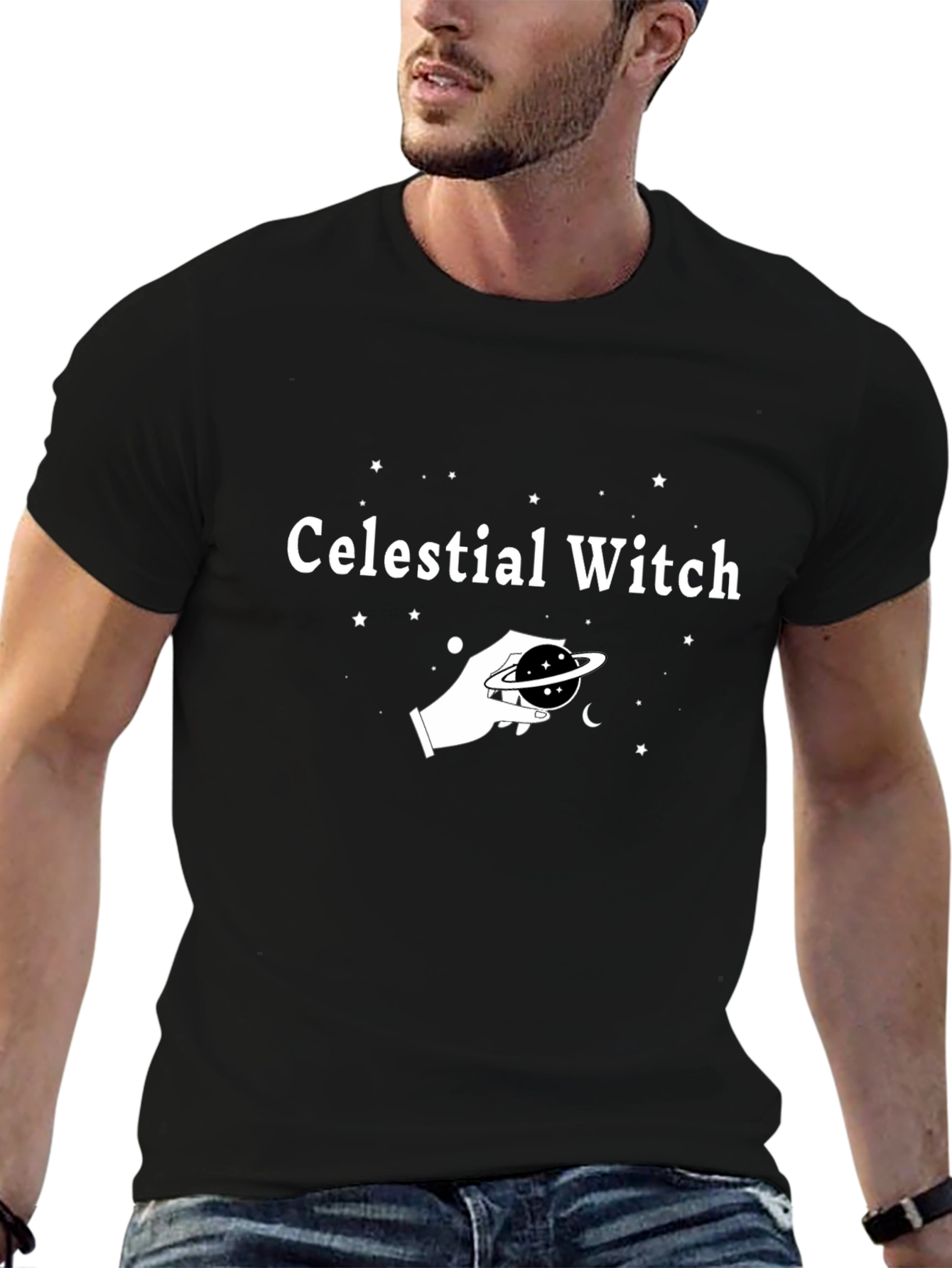 Celestial Witch Graphic T-Shirt - Unisex Cotton Tee