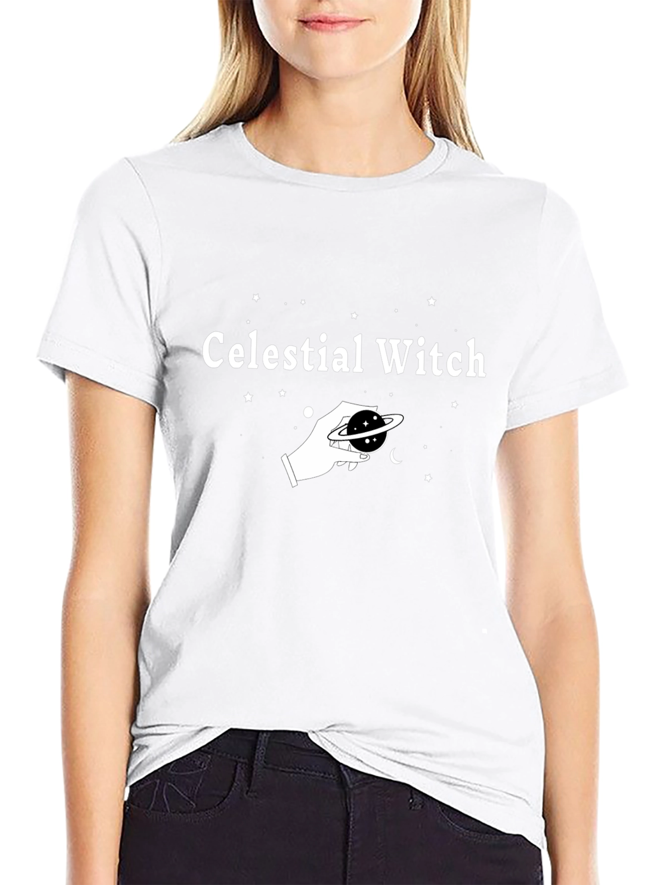 Celestial Witch Graphic T-Shirt - Unisex Cotton Tee